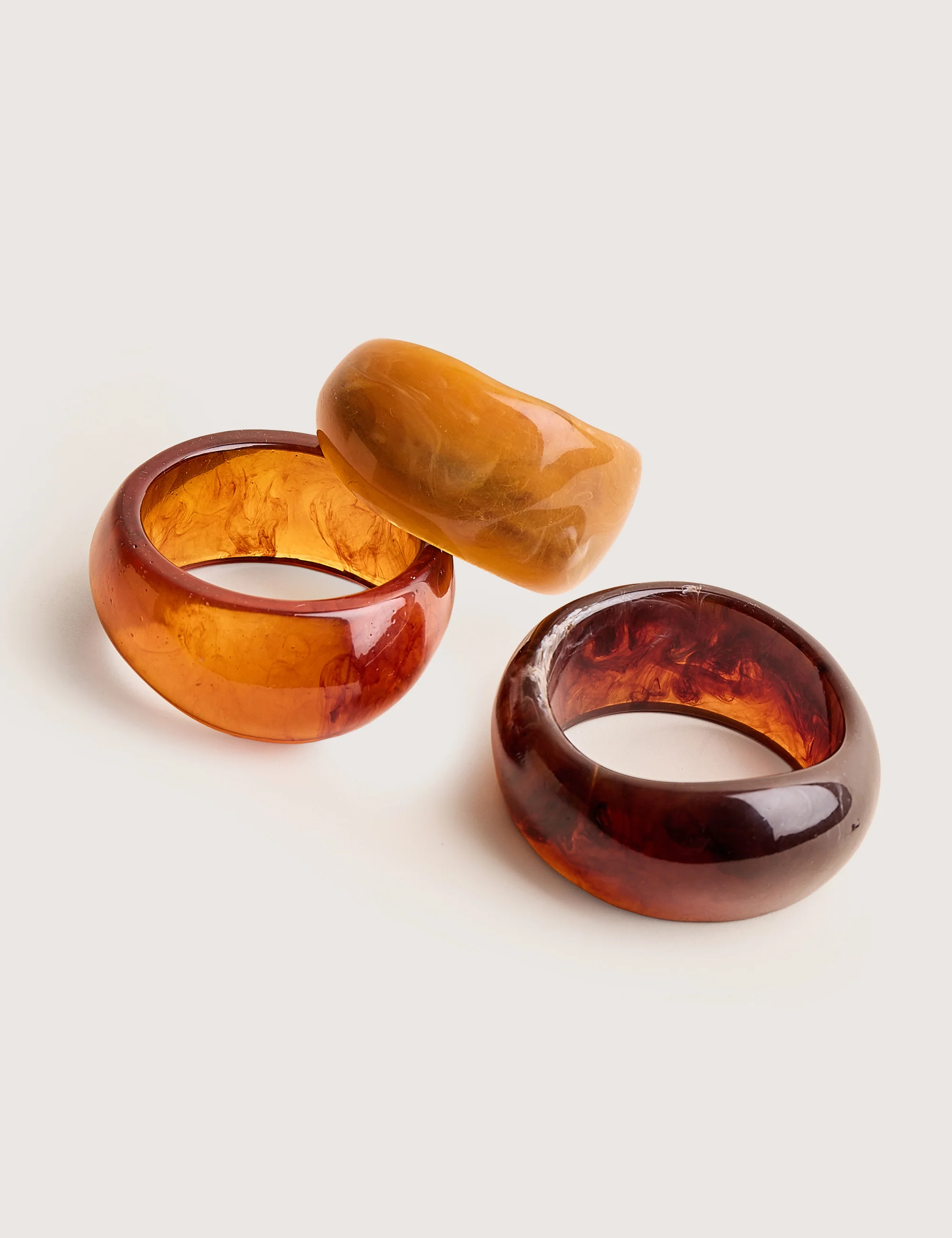 3 Pack Chunky Resin Bangle Set Multi - Image 2