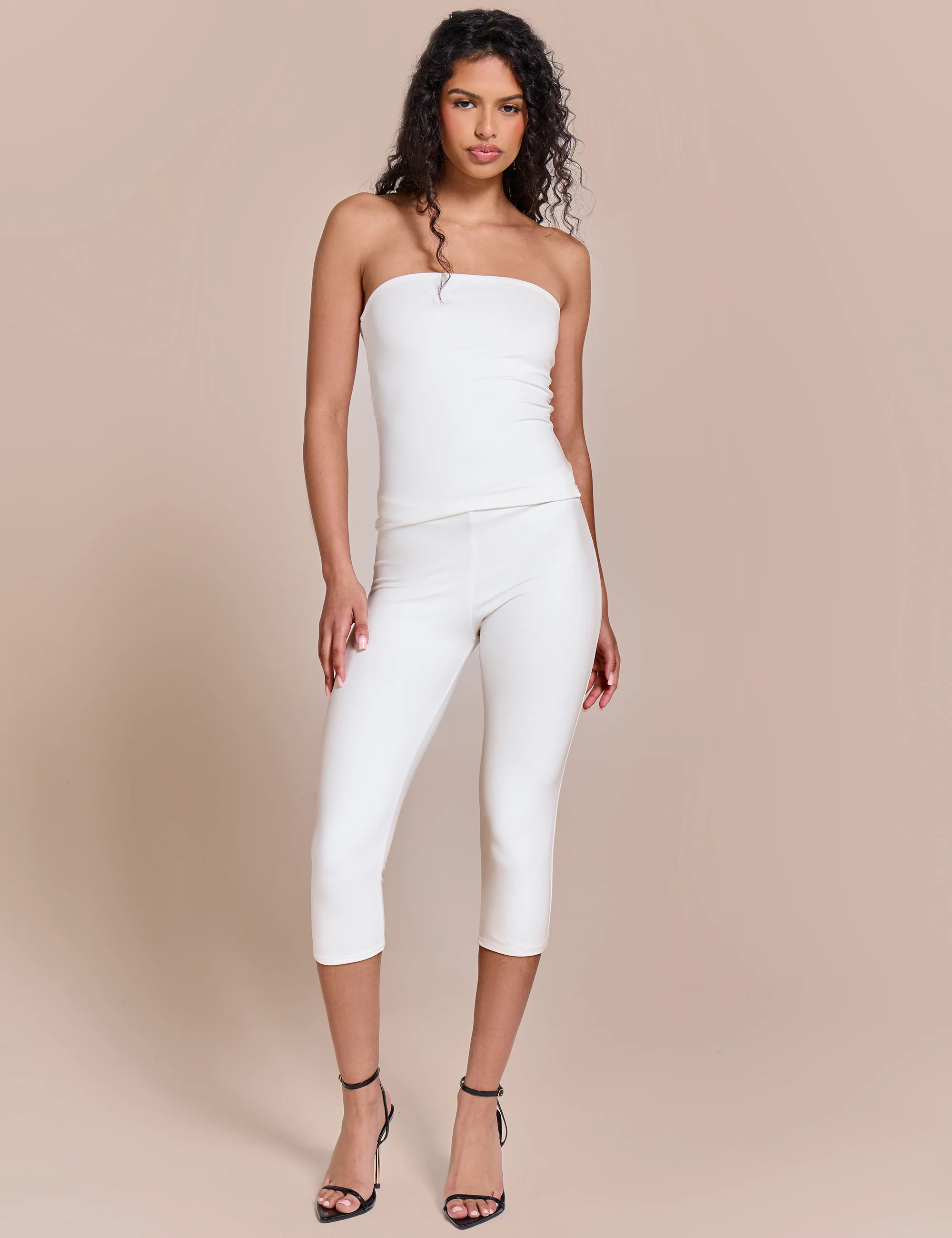 Bandeau Luxe Slinky Top White - Image 3