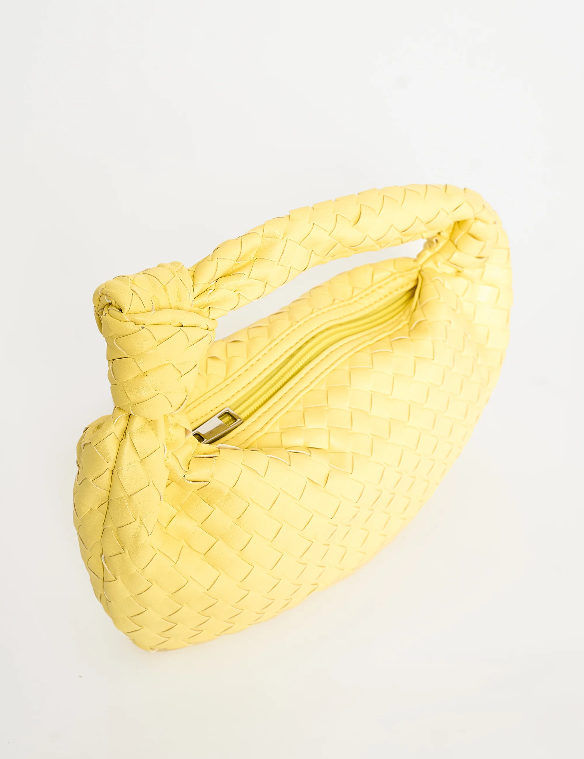 The Blame Lemon Woven Pu Knot Detail Mini Pu Bag - Image 3