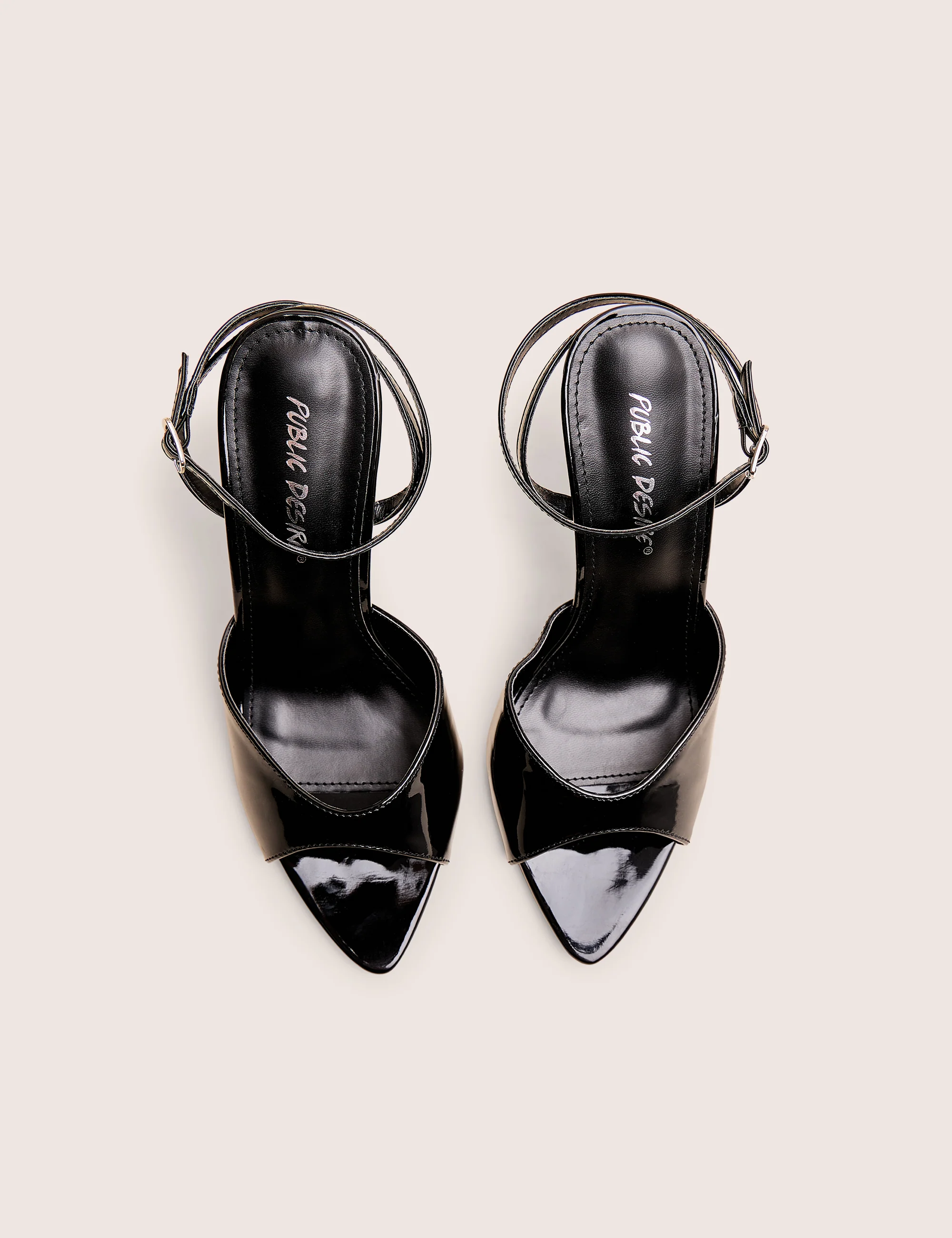 Caught on Black Peep Toe Curved High Heel - Image 3