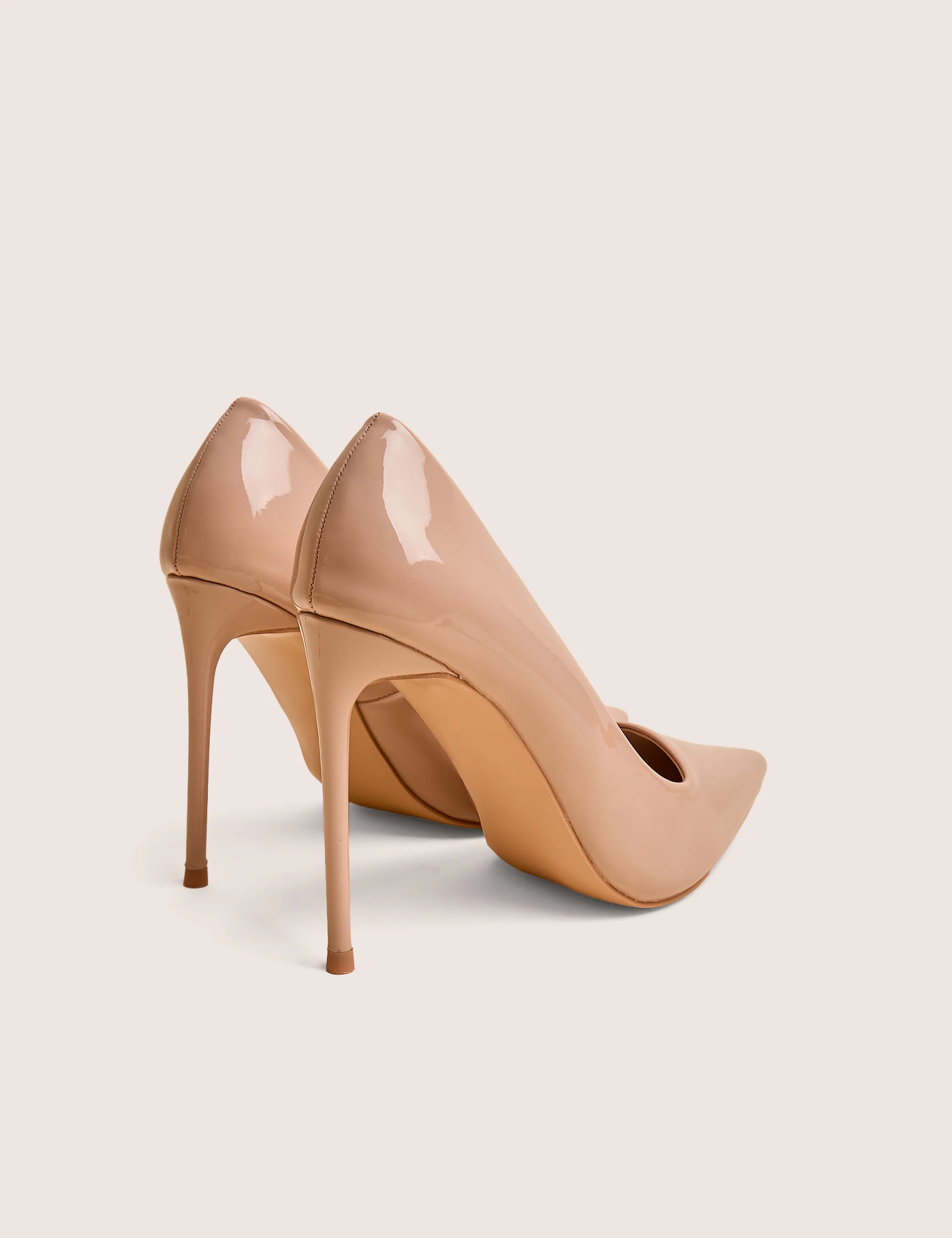 Caviar Nude Patent Pu Court Stiletto High Heels - Image 3