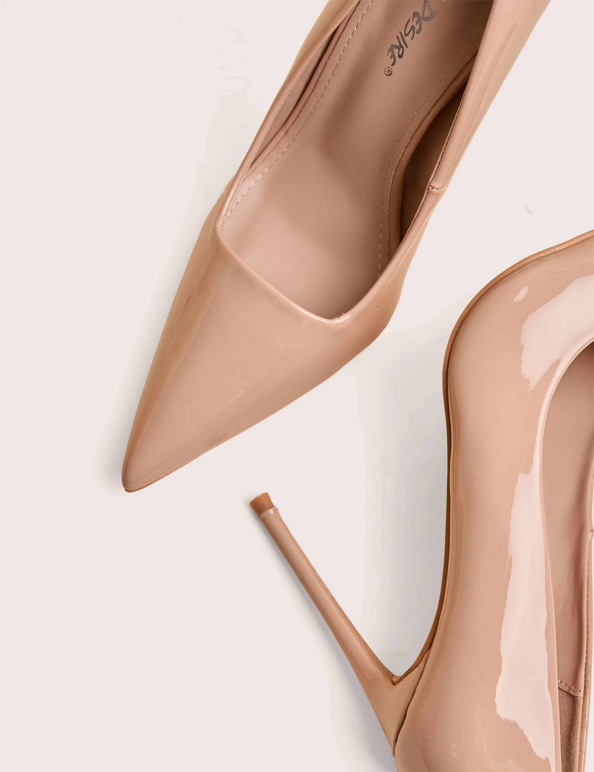 Caviar Nude Patent Pu Court Stiletto High Heels - Image 4