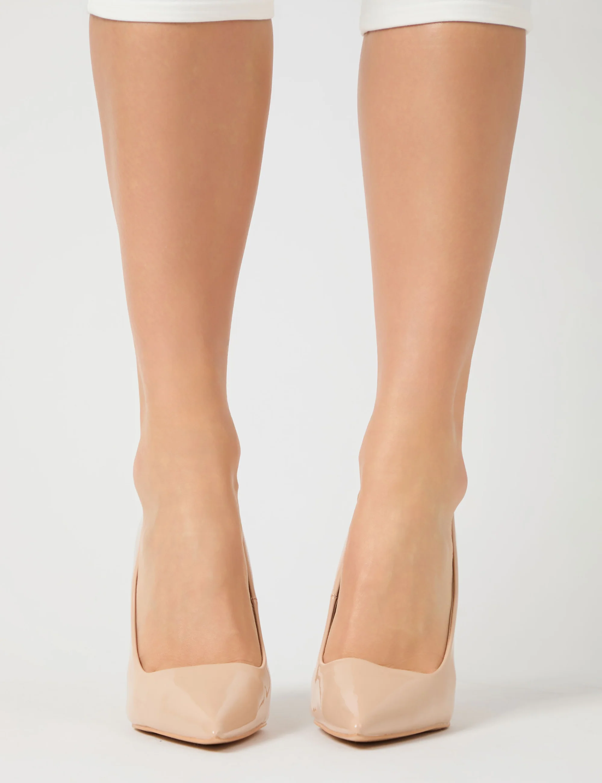 Caviar Nude Patent Pu Court Stiletto High Heels - Image 6