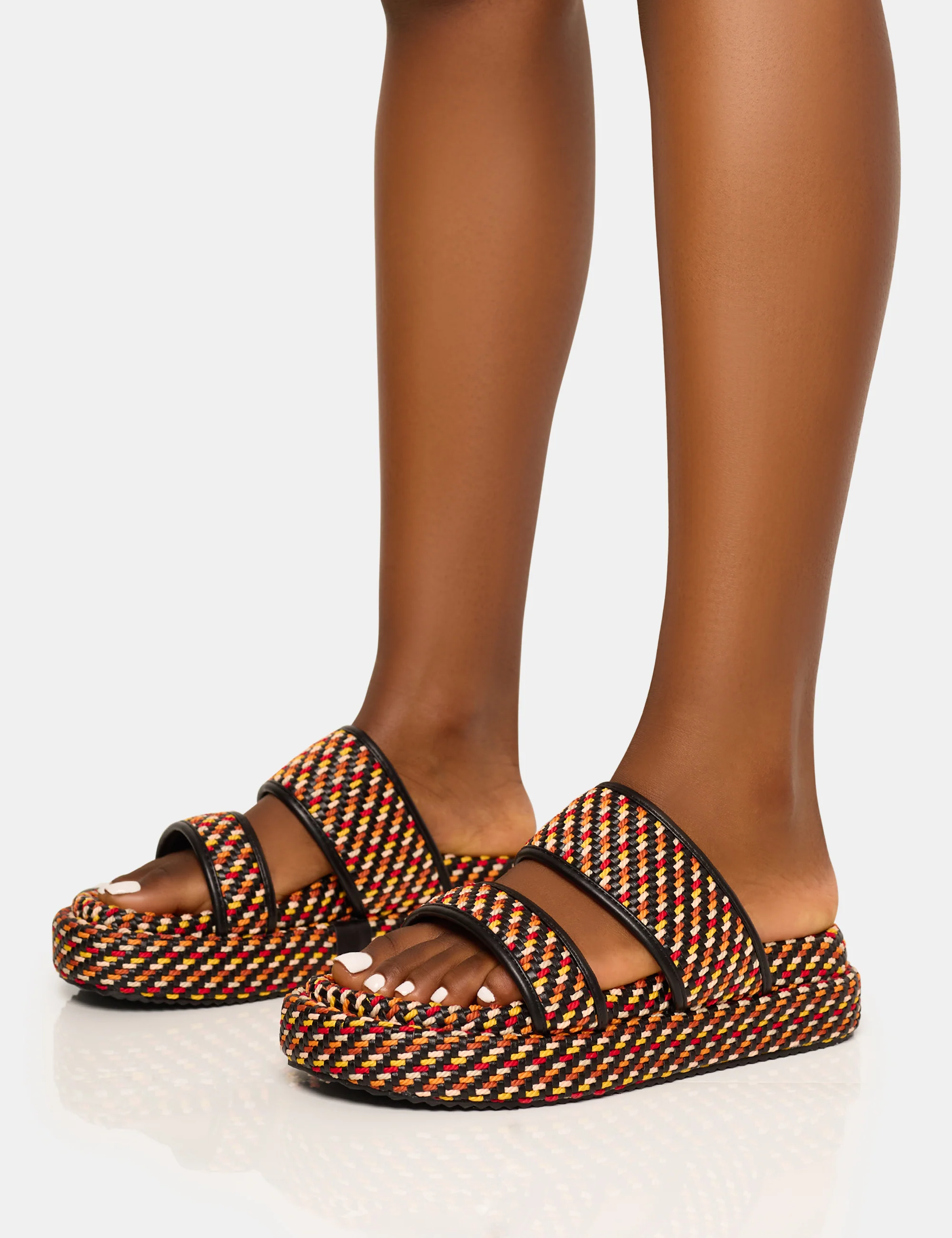 Cierra Multi Double Strap Patterned Platform Sandal - Image 3