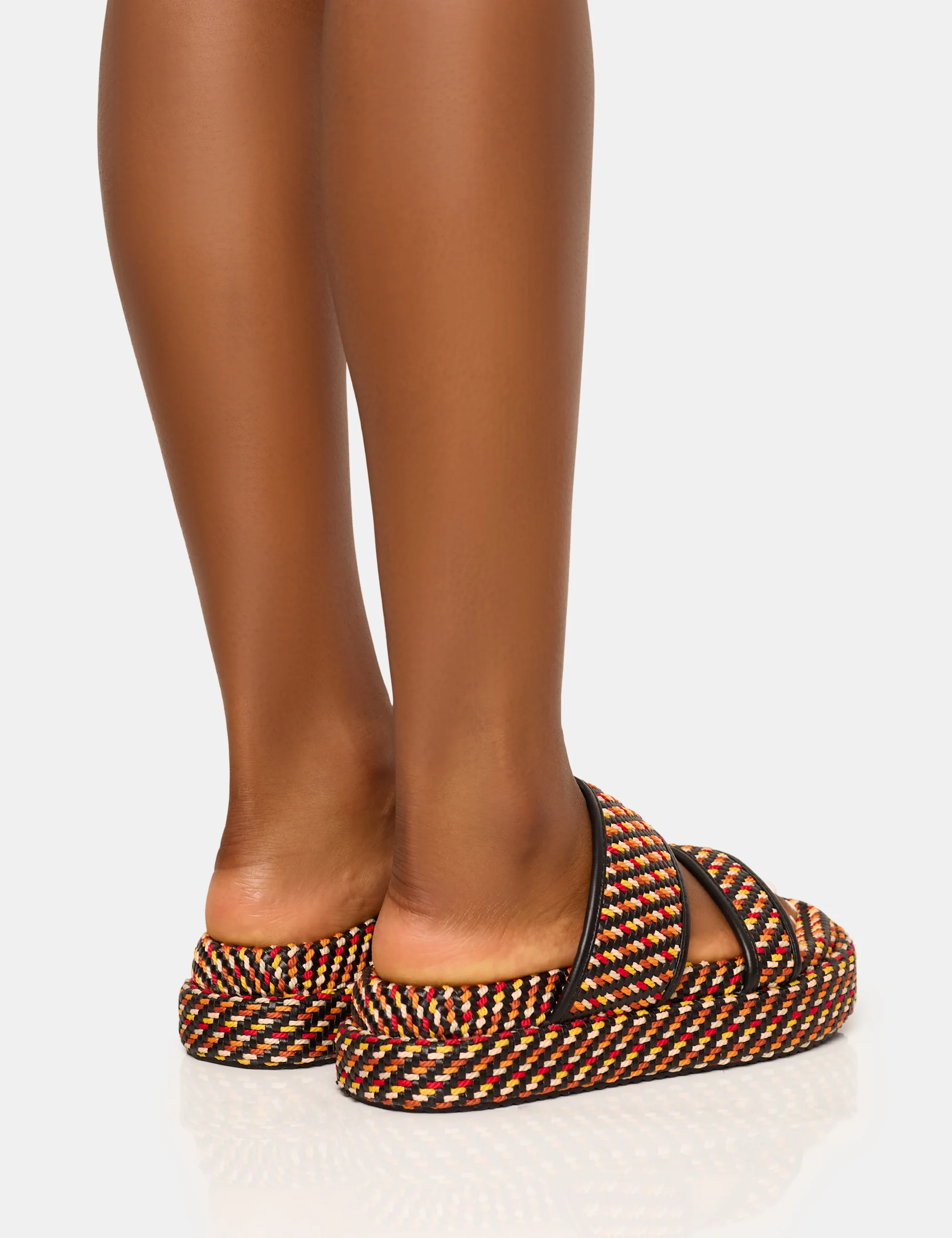 Cierra Multi Double Strap Patterned Platform Sandal - Image 4
