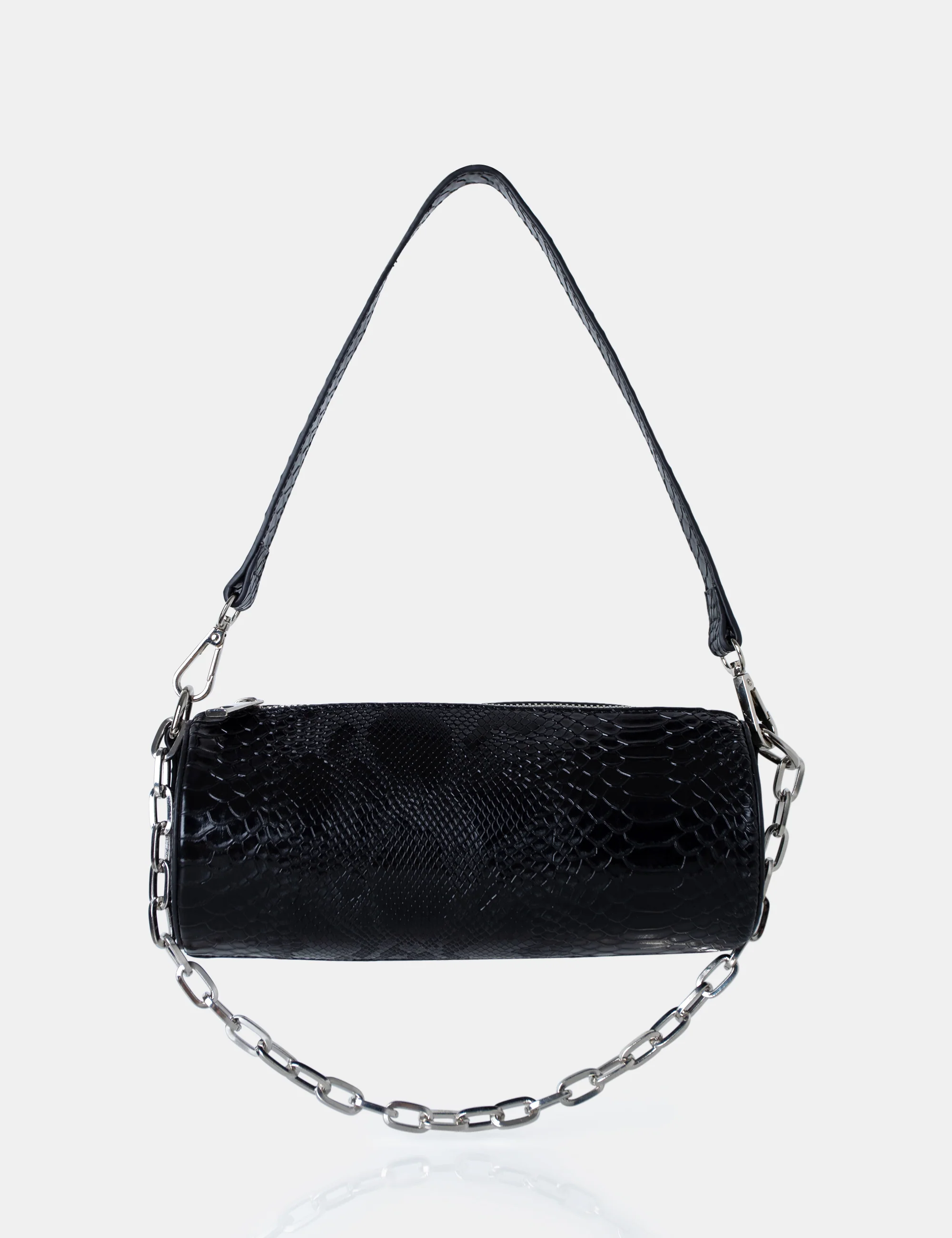 The Claudia Black Croc Shoulder Bag - Image 3