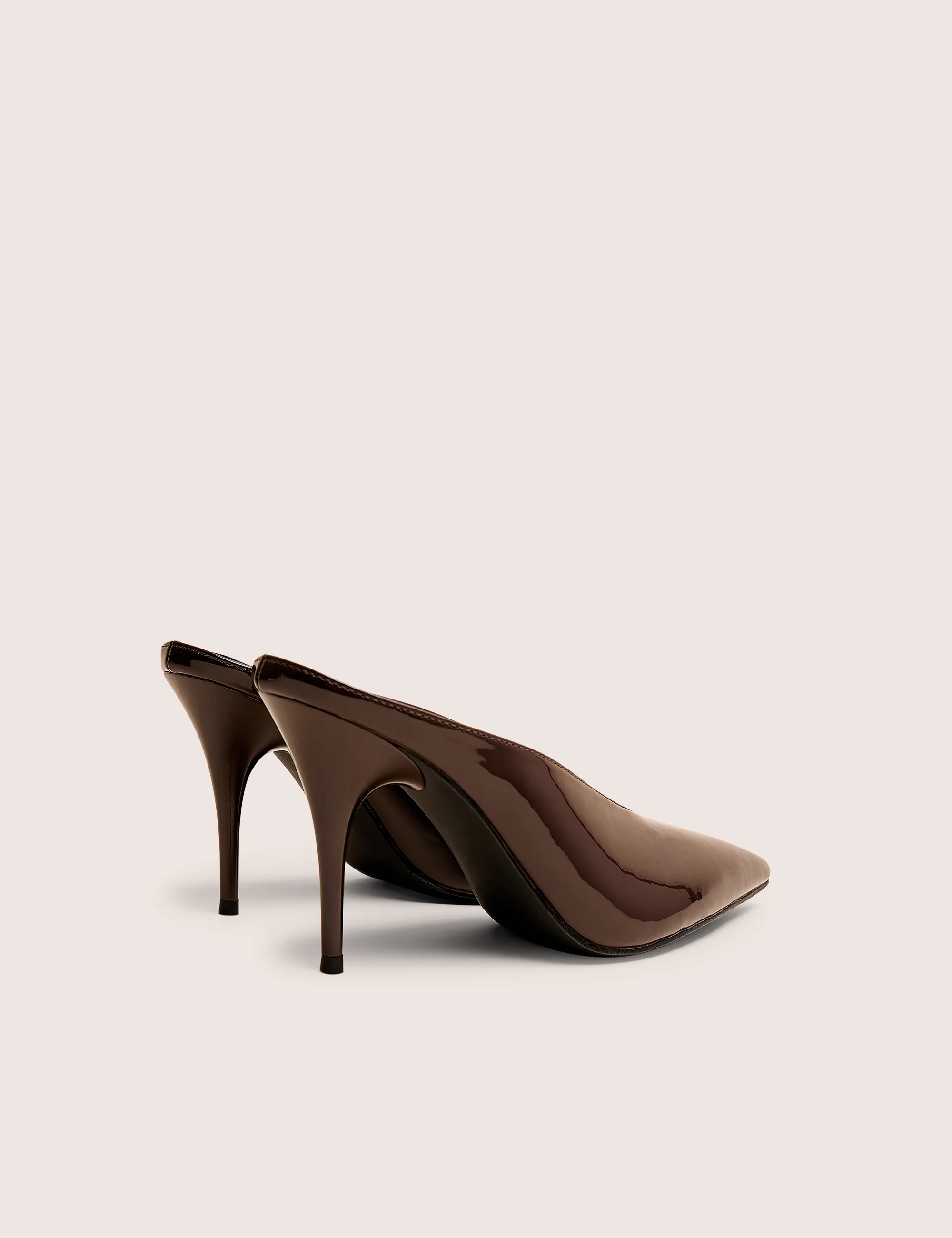 Elixr Chocolate Patent Court High Heels - Image 4