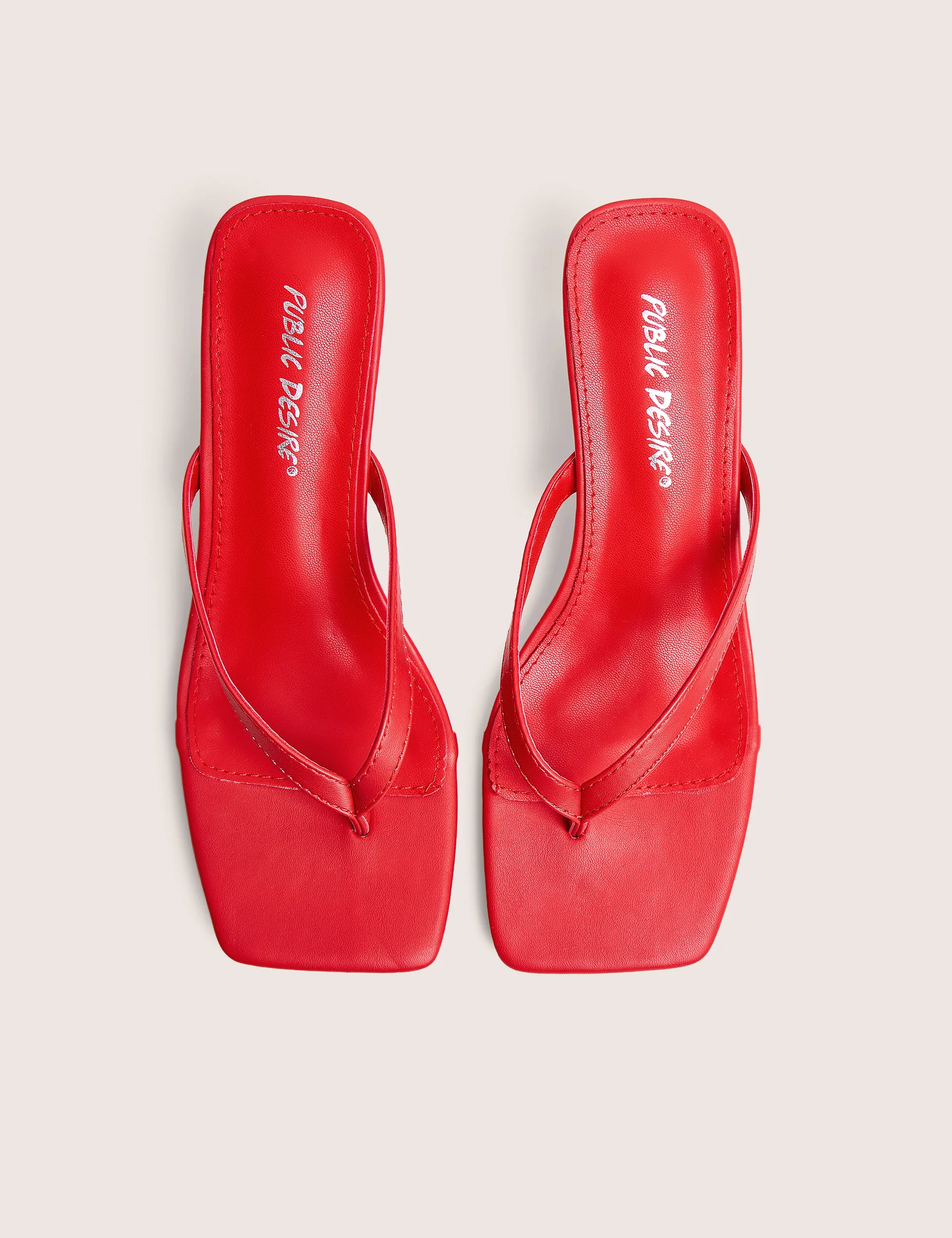 Everlast Red Thong Flip Flop Heels - Image 2