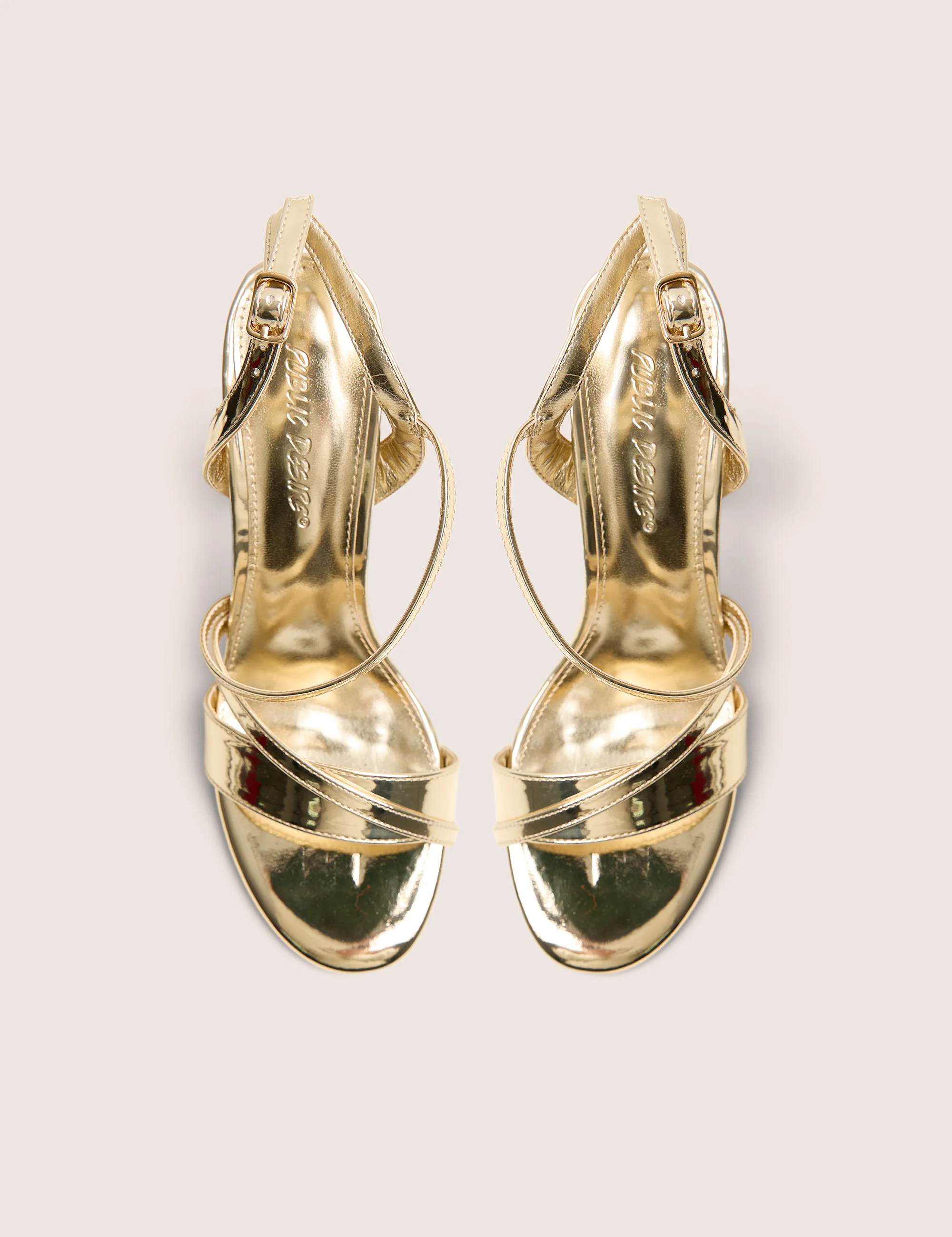 Grove Gold Metallic Round Toe Block Heels - Image 4