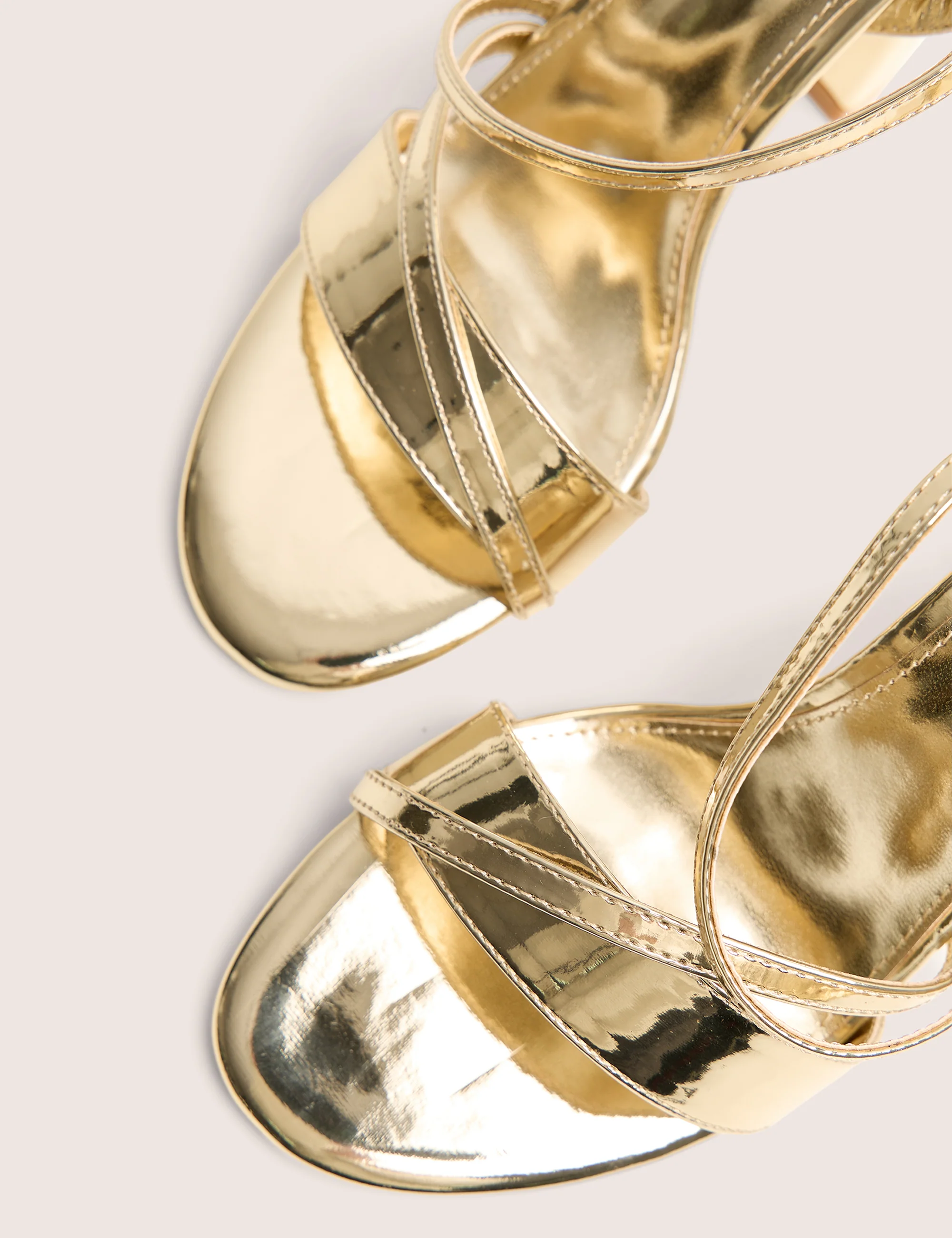 Grove Gold Metallic Round Toe Block Heels - Image 6
