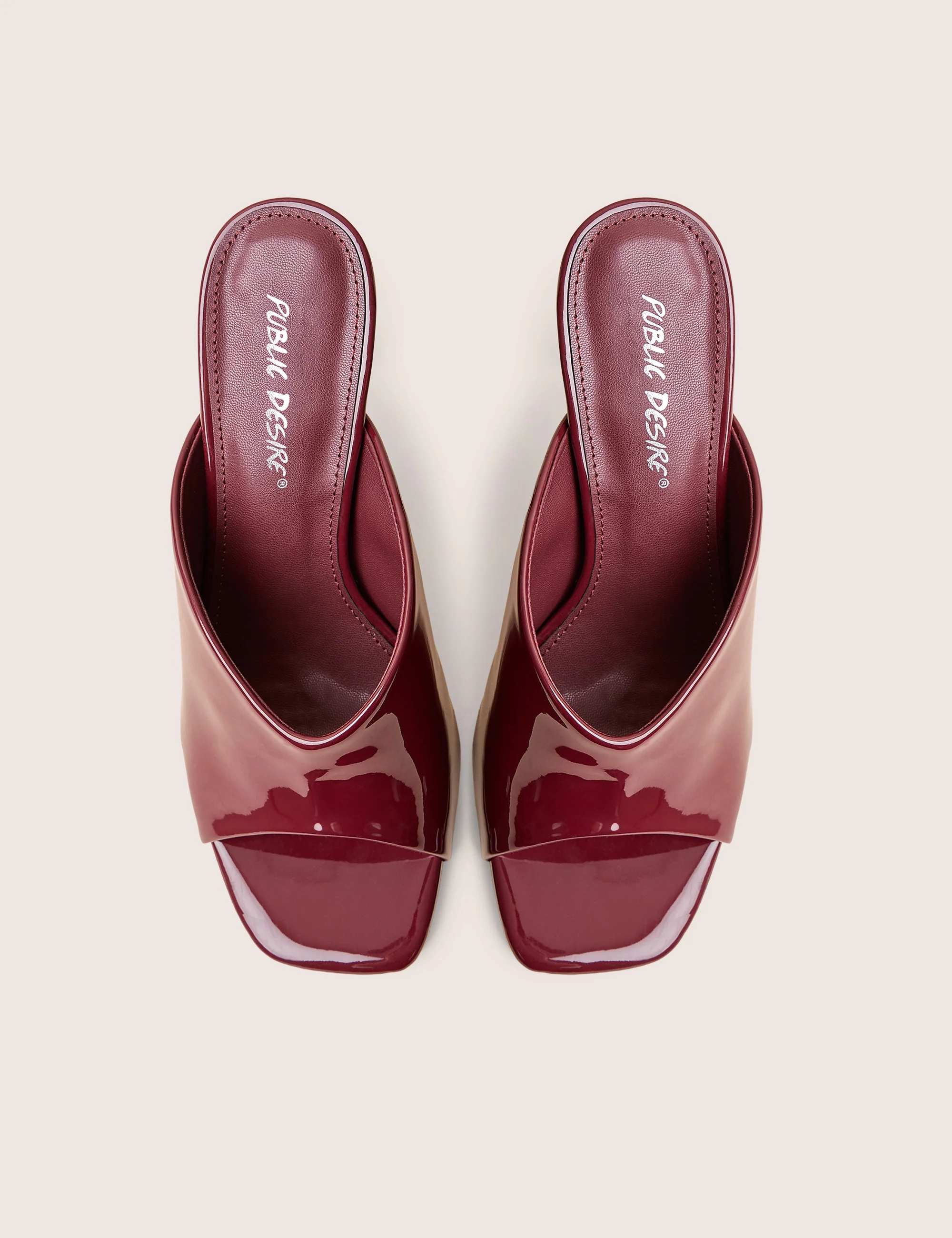 J'adore Burgundy Mule Heels - Image 3