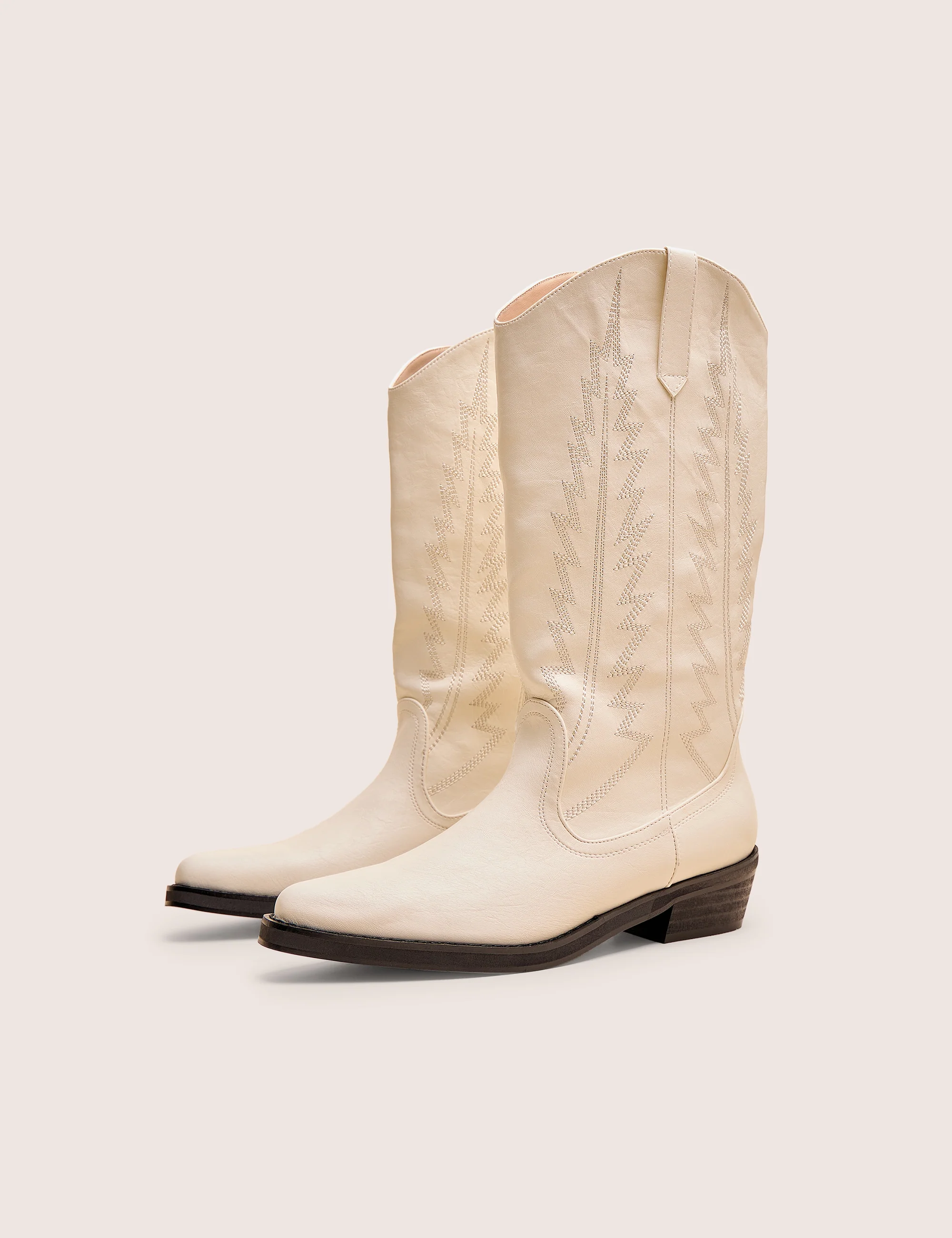 Koboi White Western Flat Cowboy Boots - Image 2