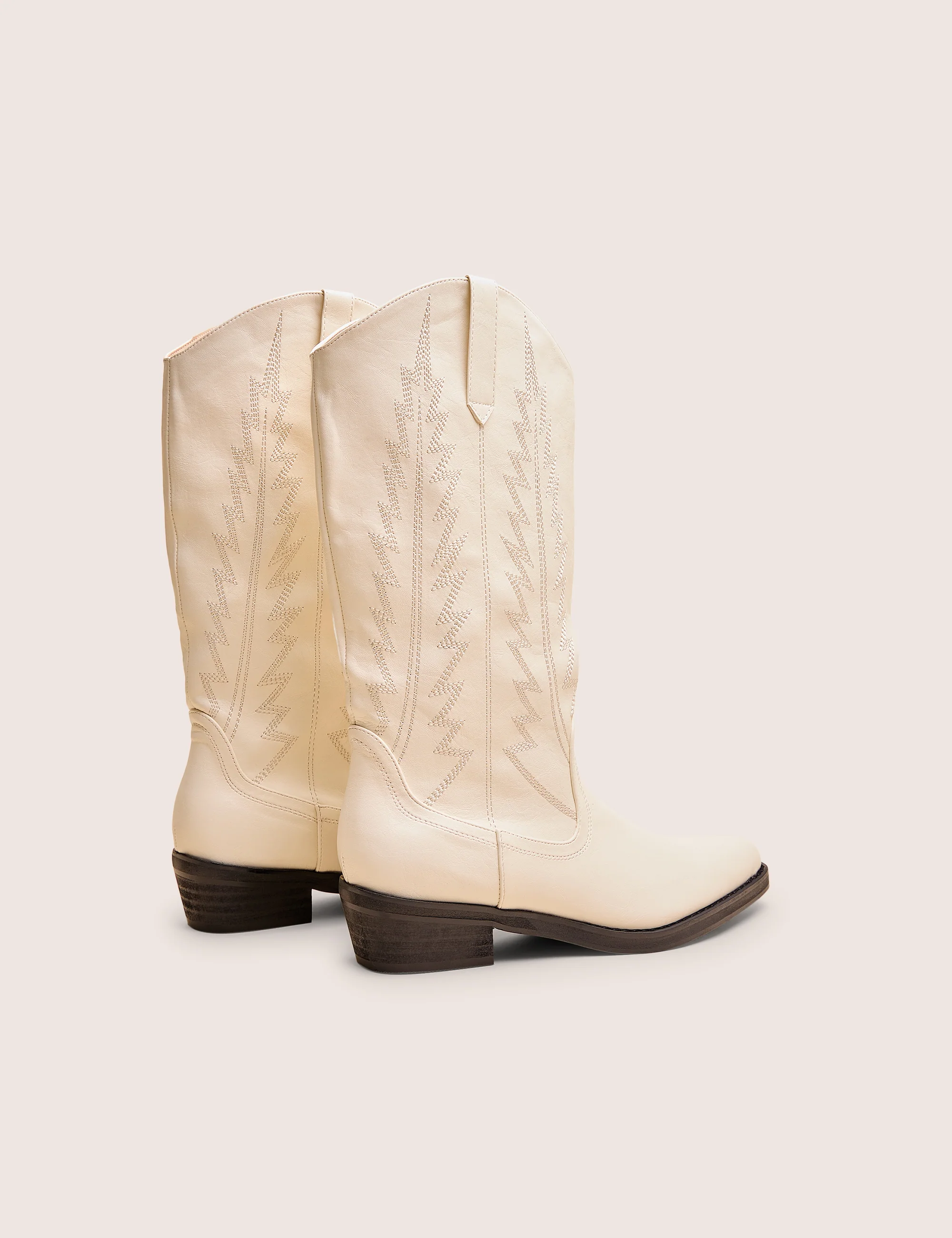 Koboi White Western Flat Cowboy Boots - Image 3