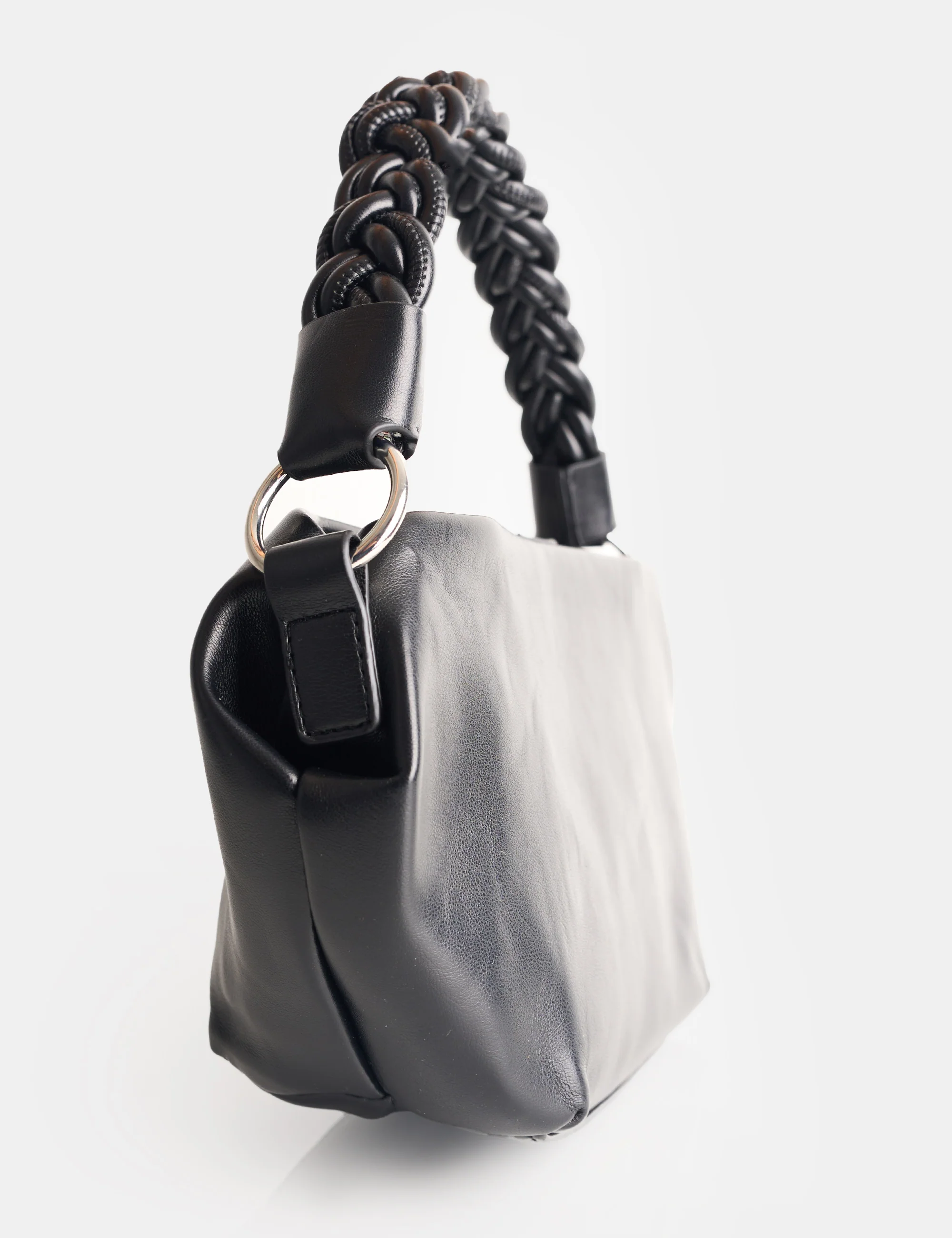 Lillian Black Woven Strap Shoulder Bag - Image 2