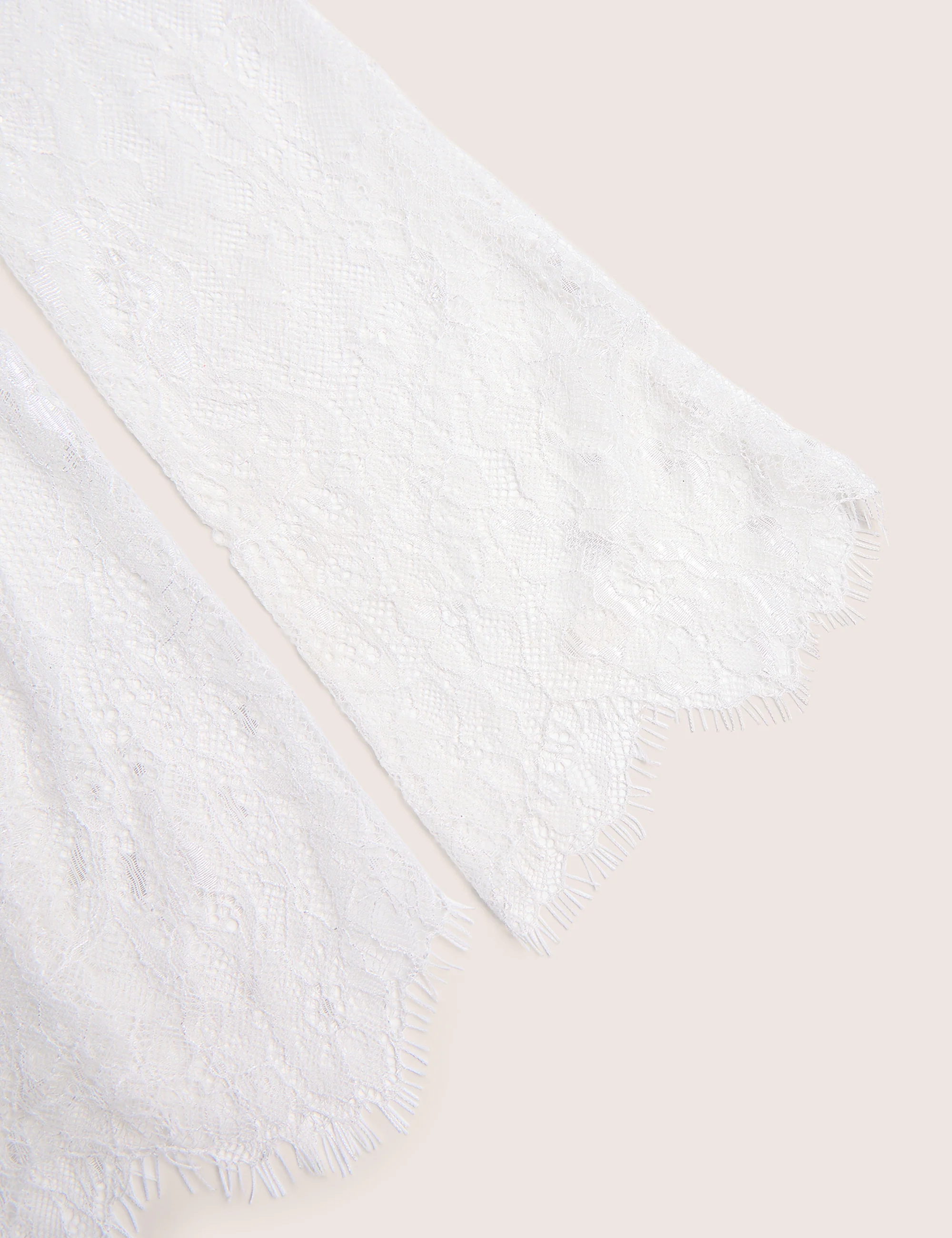 Long Sheer Lace Gloves White - Image 3