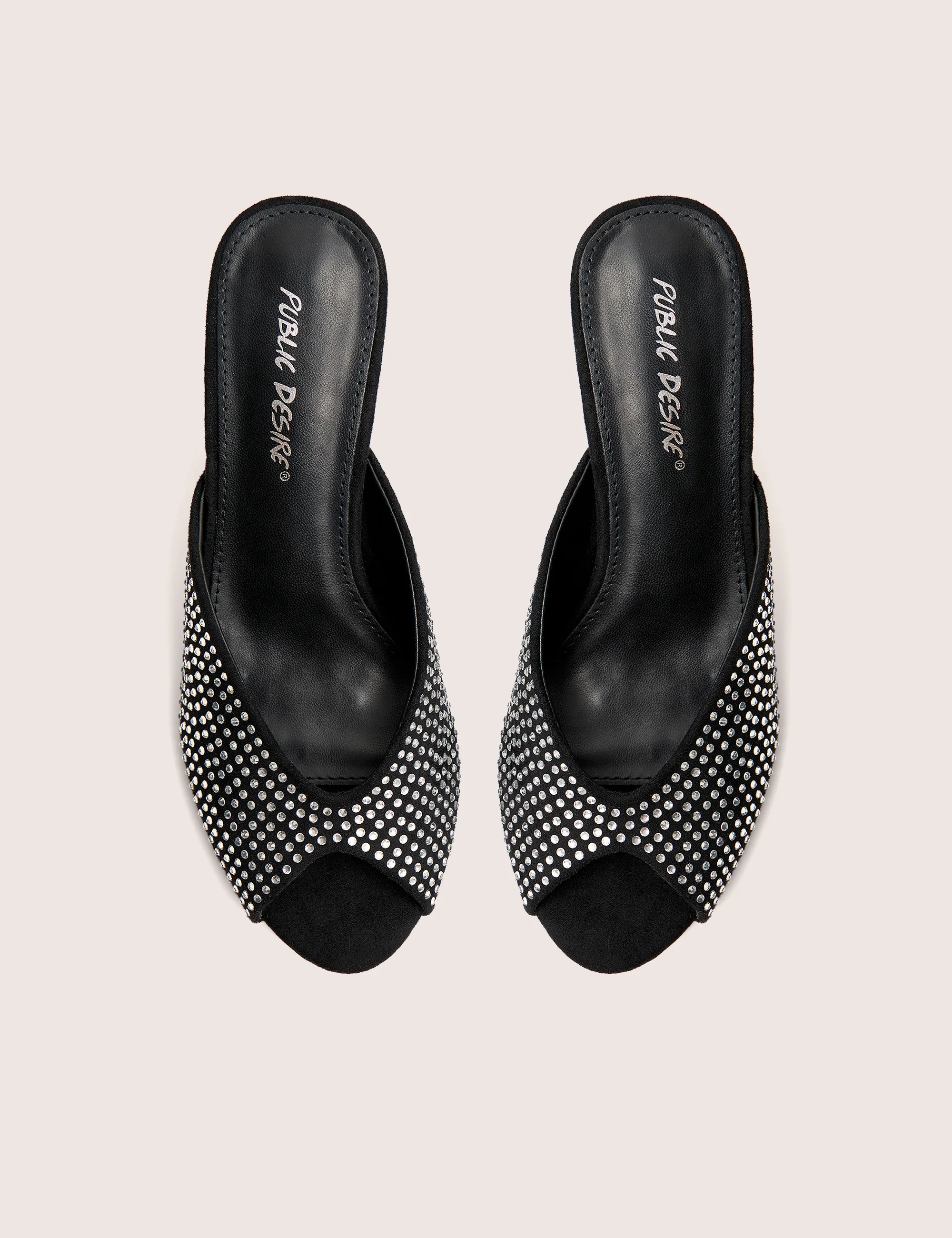 Norma Black Embellished Mule Heels - Image 4