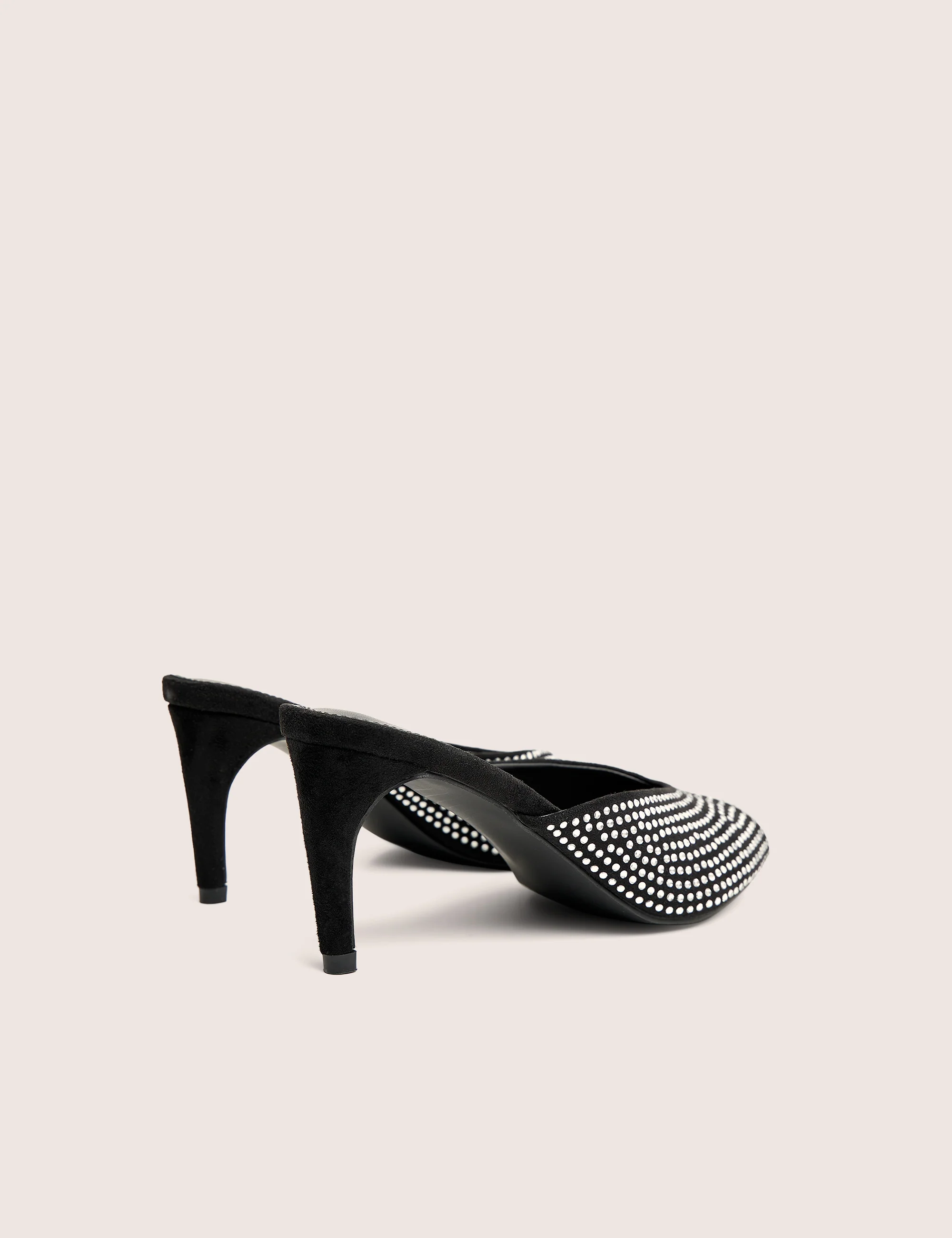 Norma Black Embellished Mule Heels - Image 5