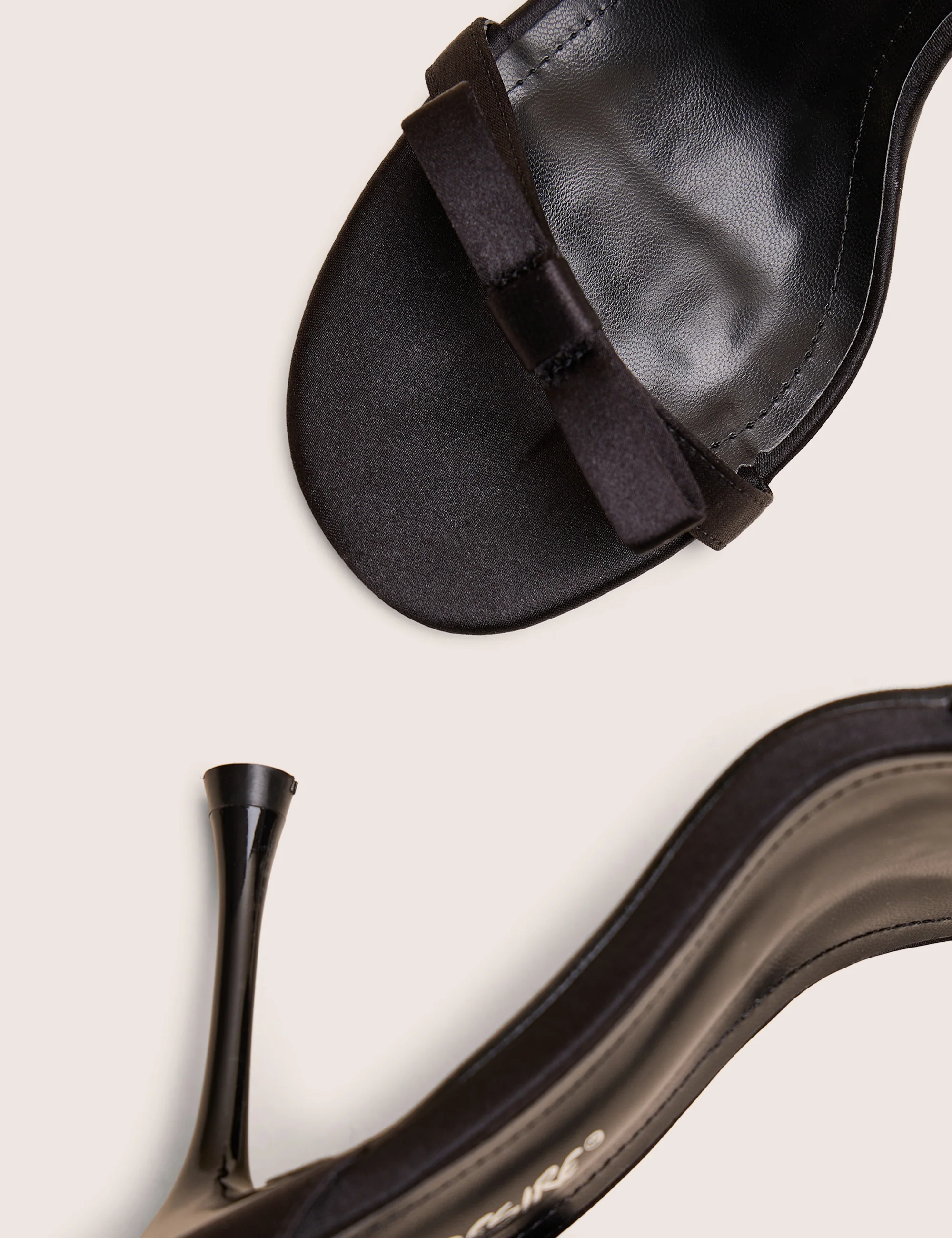 Novie Black Ankle Strap Bow Detail Heels - Image 4