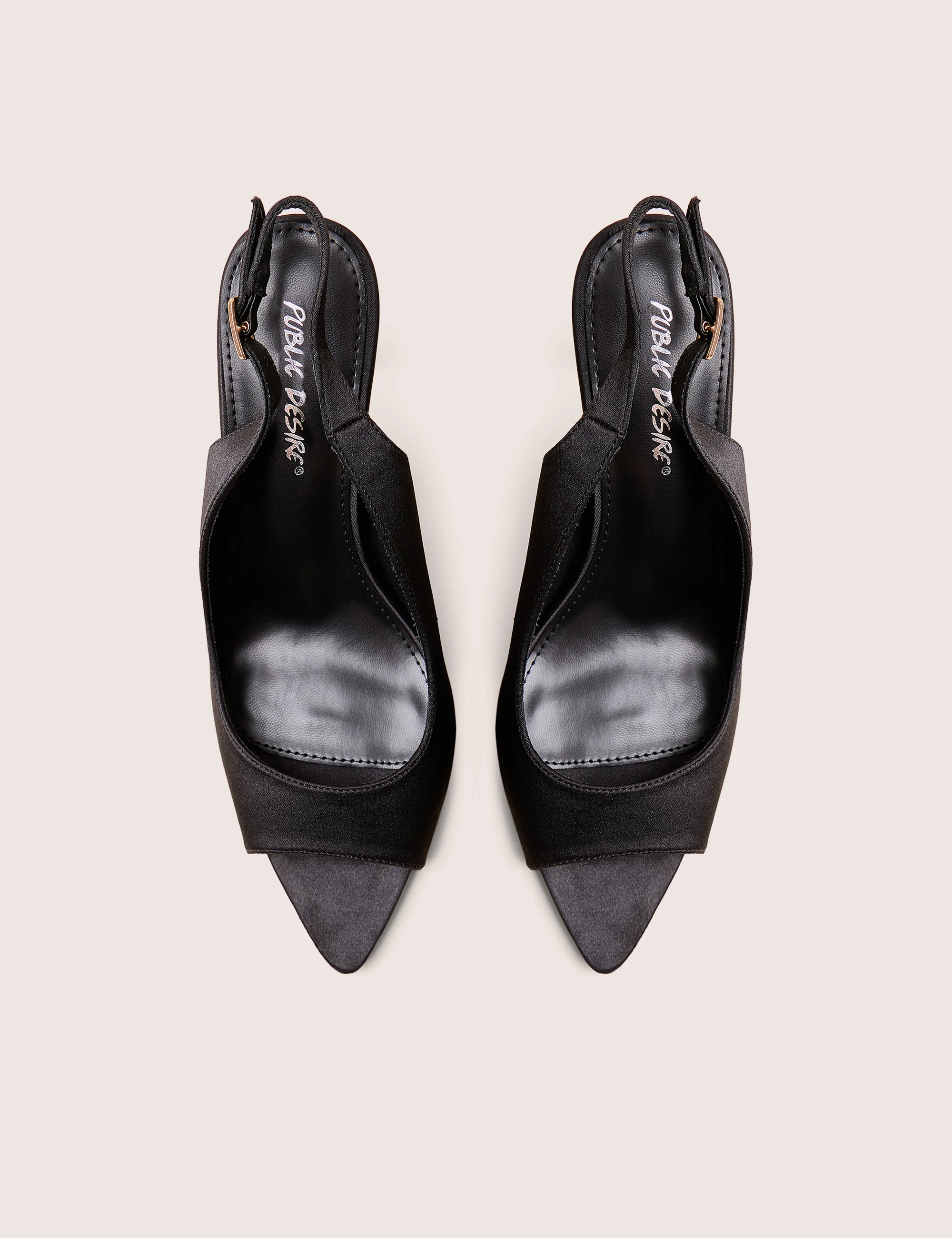 Reigns Black Peep Toe Court Heels - Image 2