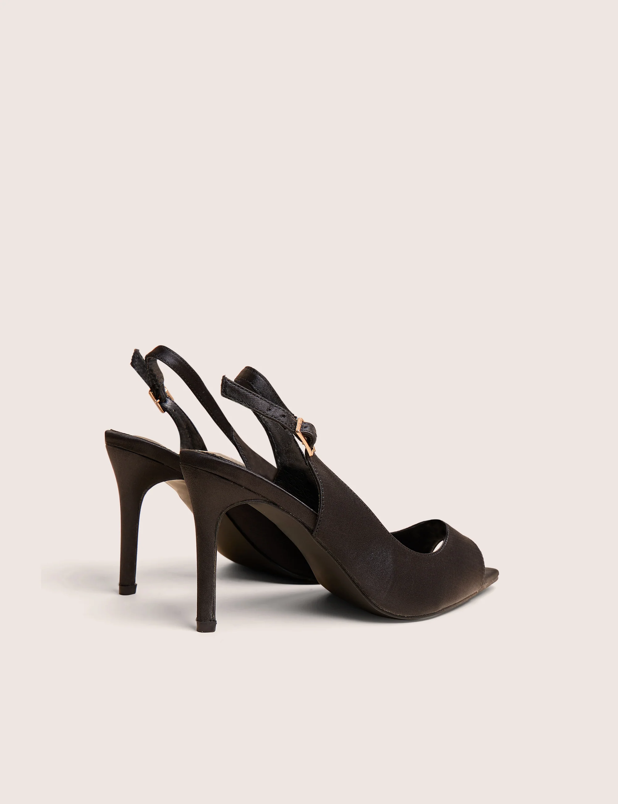 Reigns Black Peep Toe Court Heels - Image 3