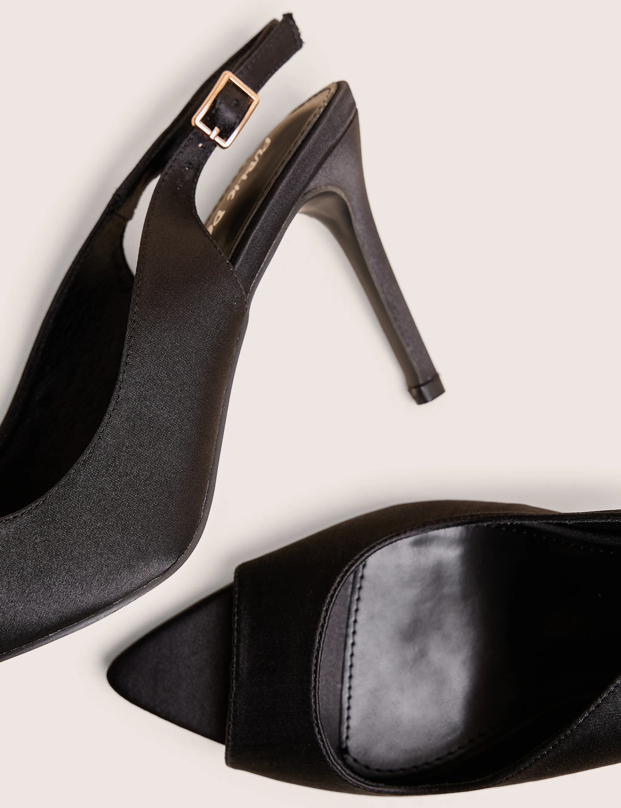 Reigns Black Peep Toe Court Heels - Image 4