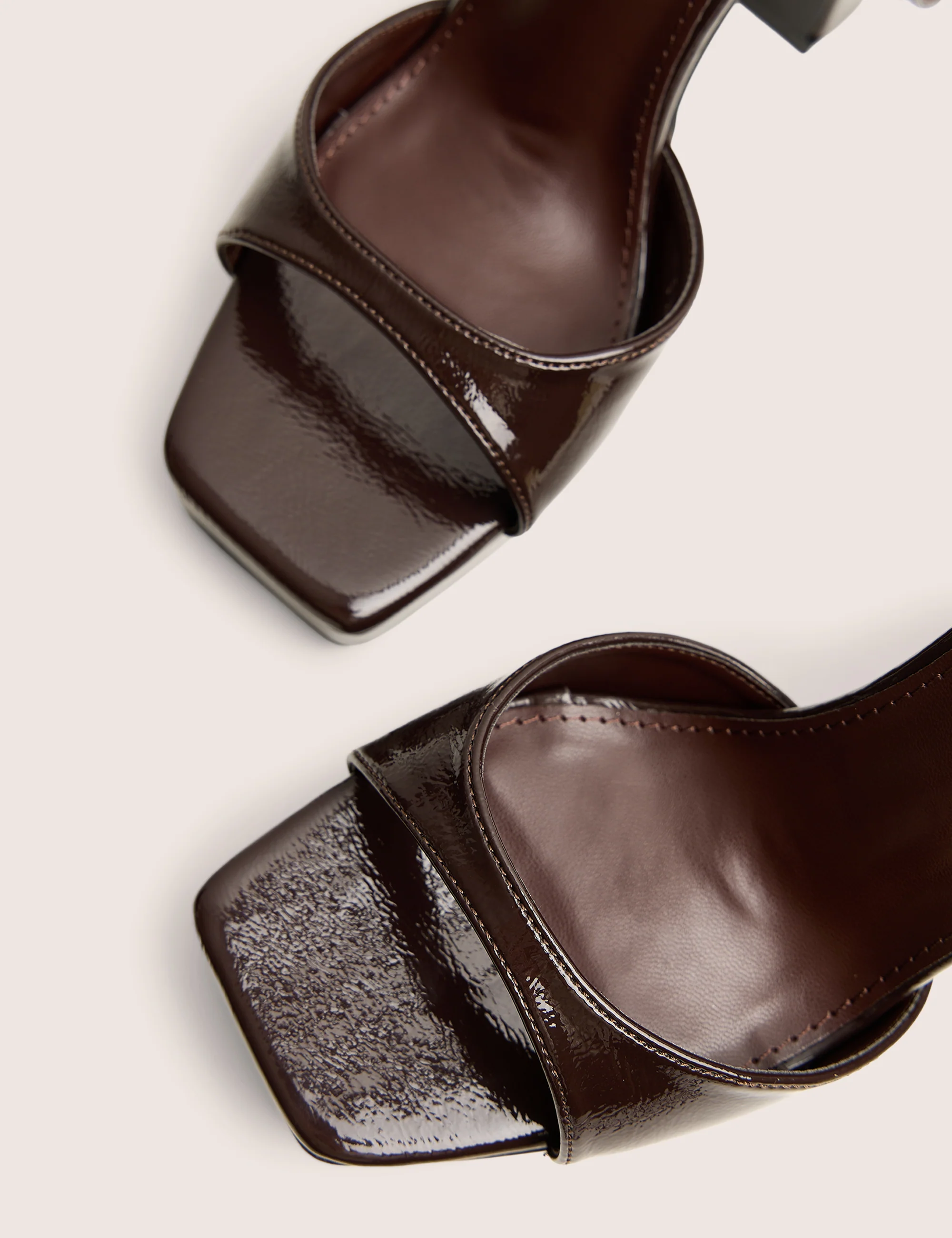 Resist Chocolate Patent Platform High Heels - Image 4