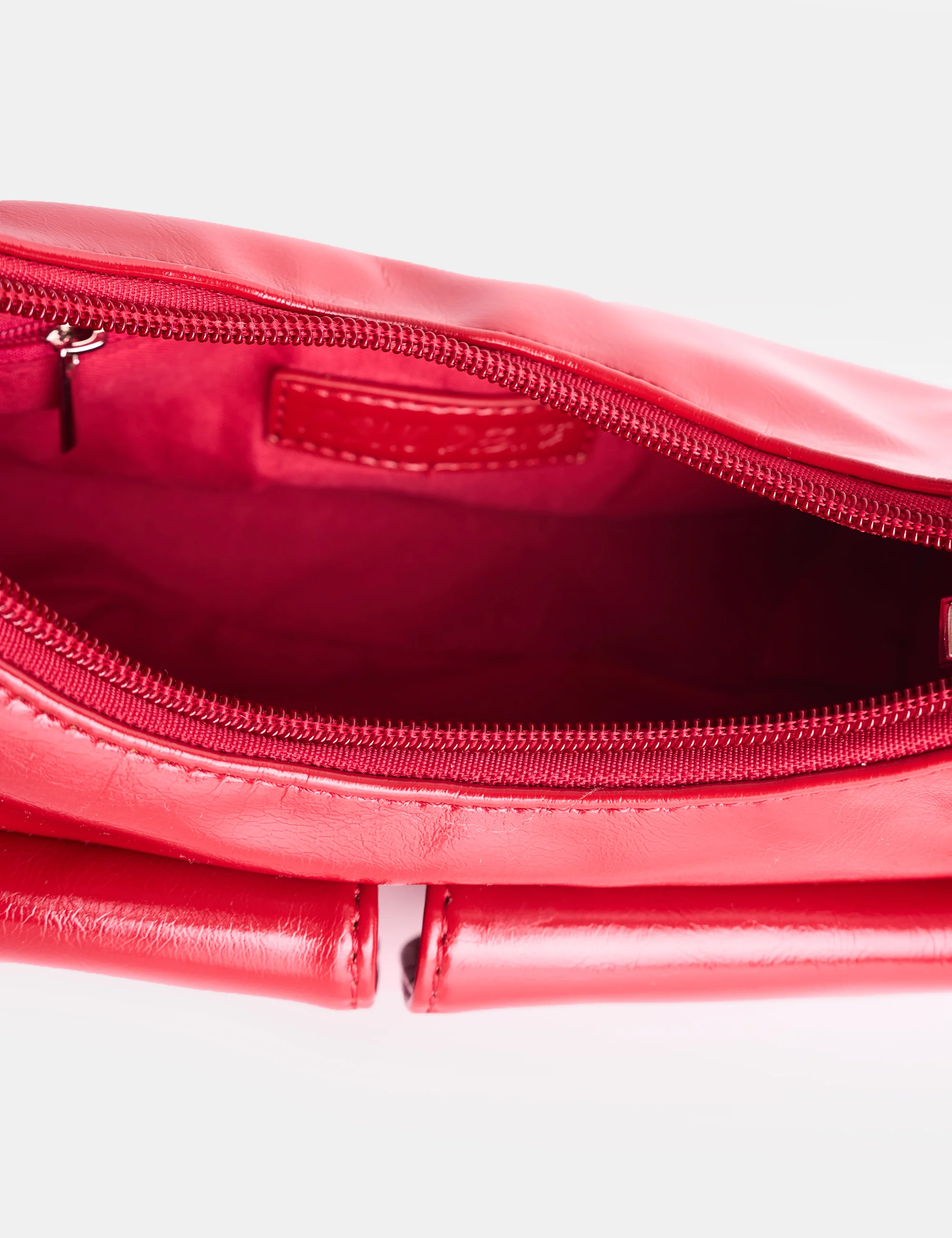 Ronda Red Pocket Detail Shoulder Bag - Image 3