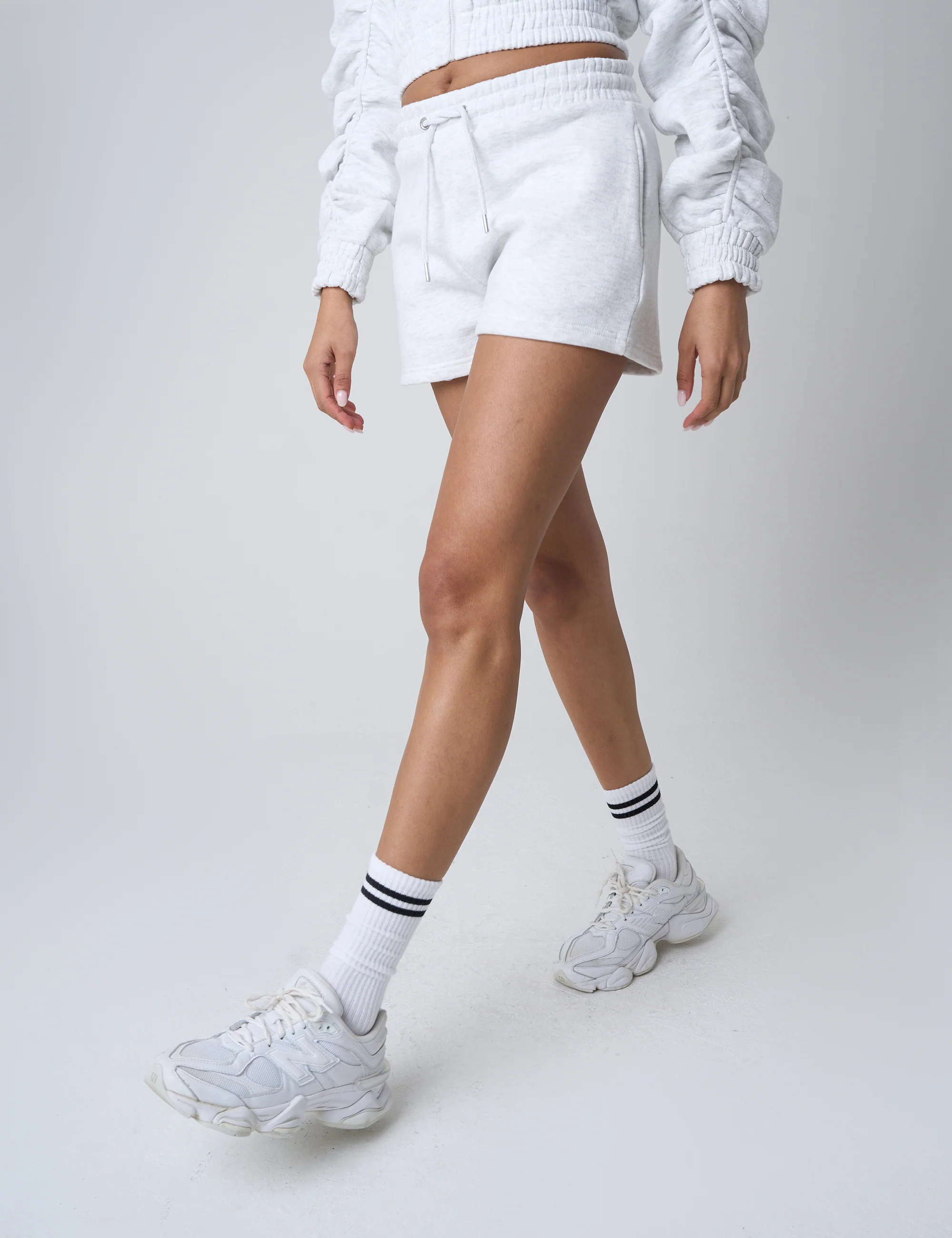 Sweat Shorts Grey Marl - Image 3
