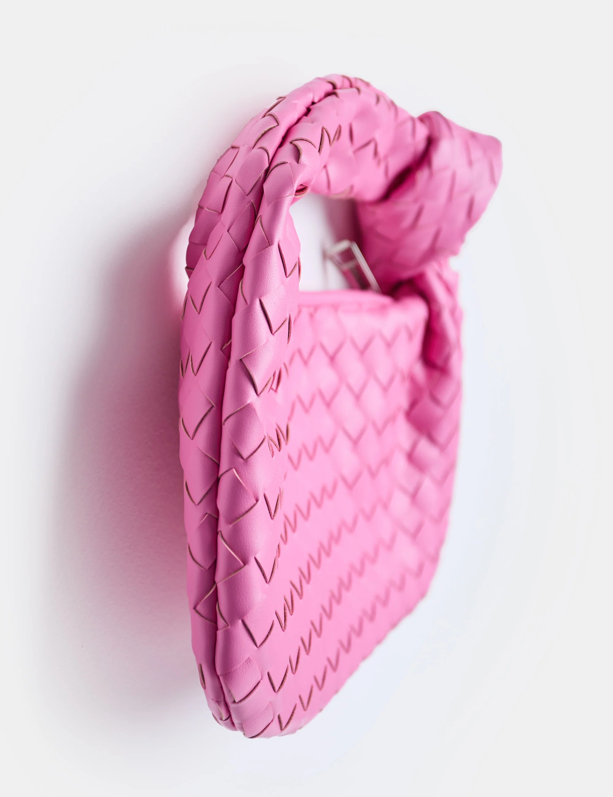 The Blame Baby Pink Woven Pu Knot Detail Mini Pu Bag - Image 3