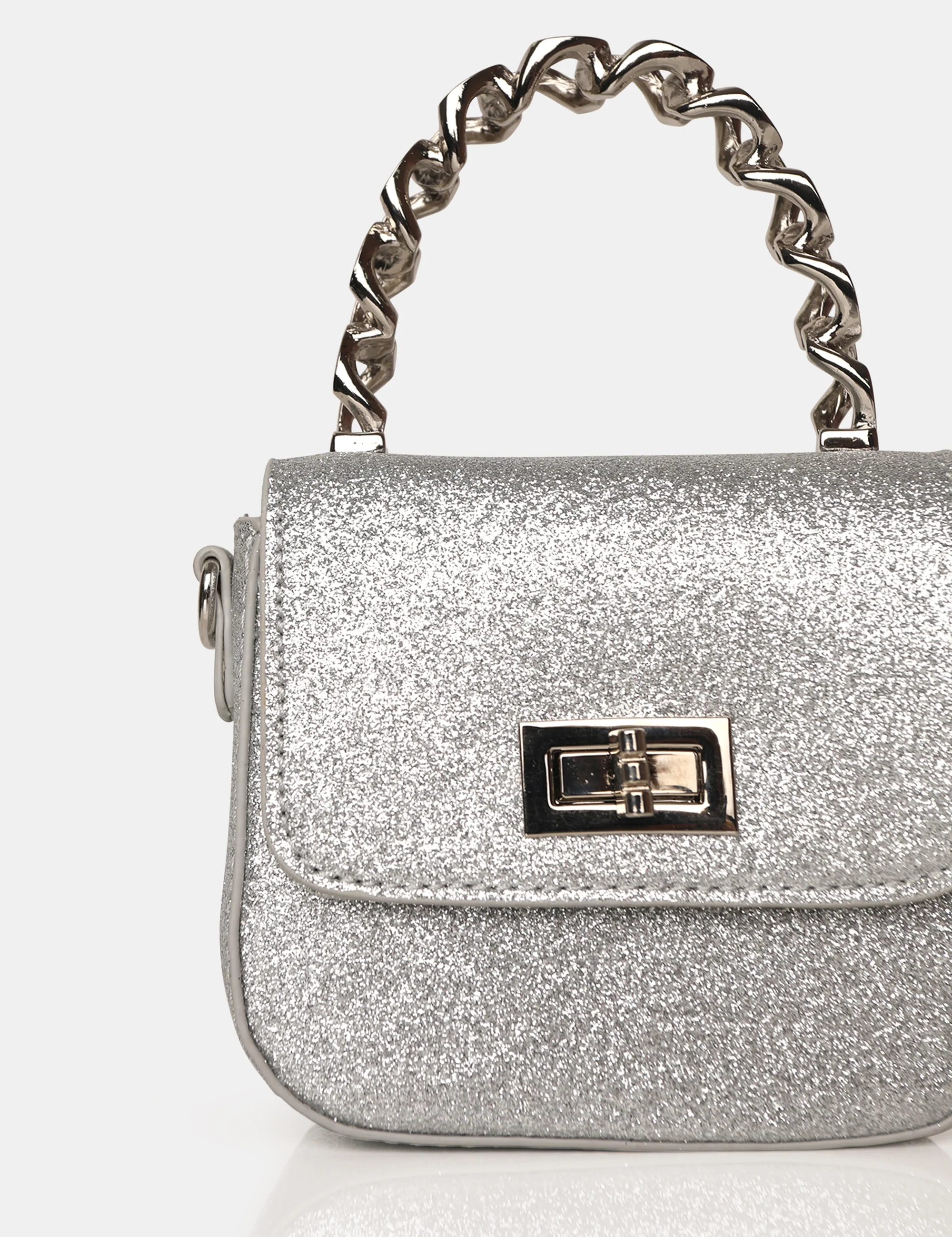 The Bridgerton Silver Glitter Mini Bag - Image 3