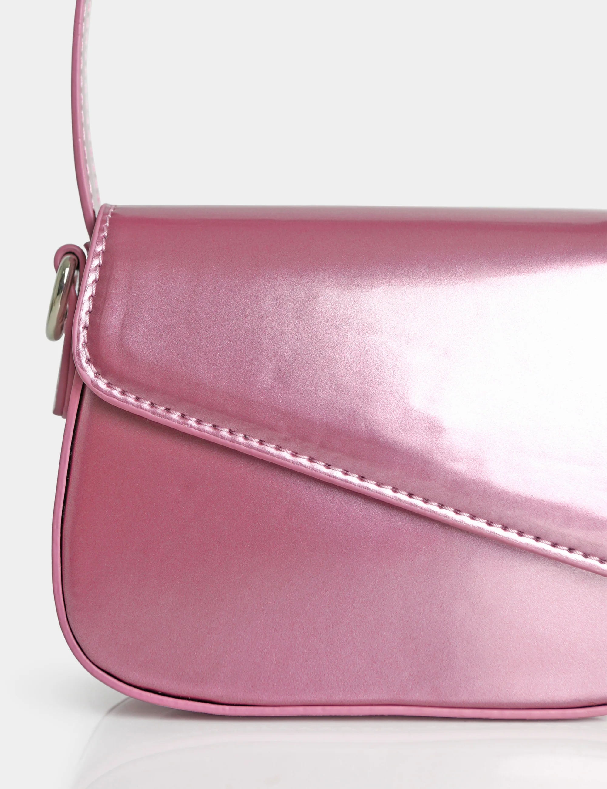 The Jolee Metallic Pink Mini Grab Handle Bag - Image 3