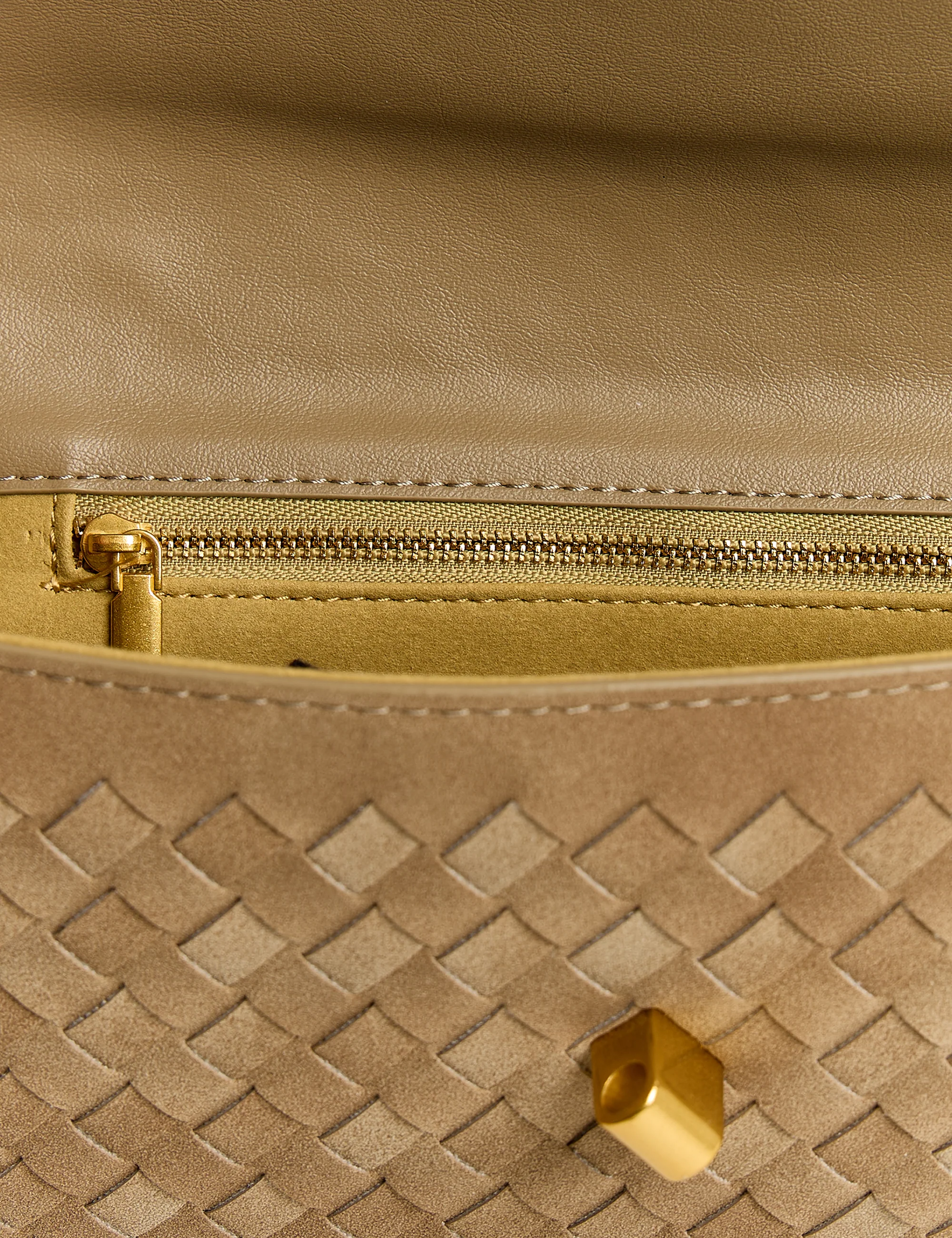 The Rose Stone Suedette Weave Rectangle Clutch Bag - Image 4