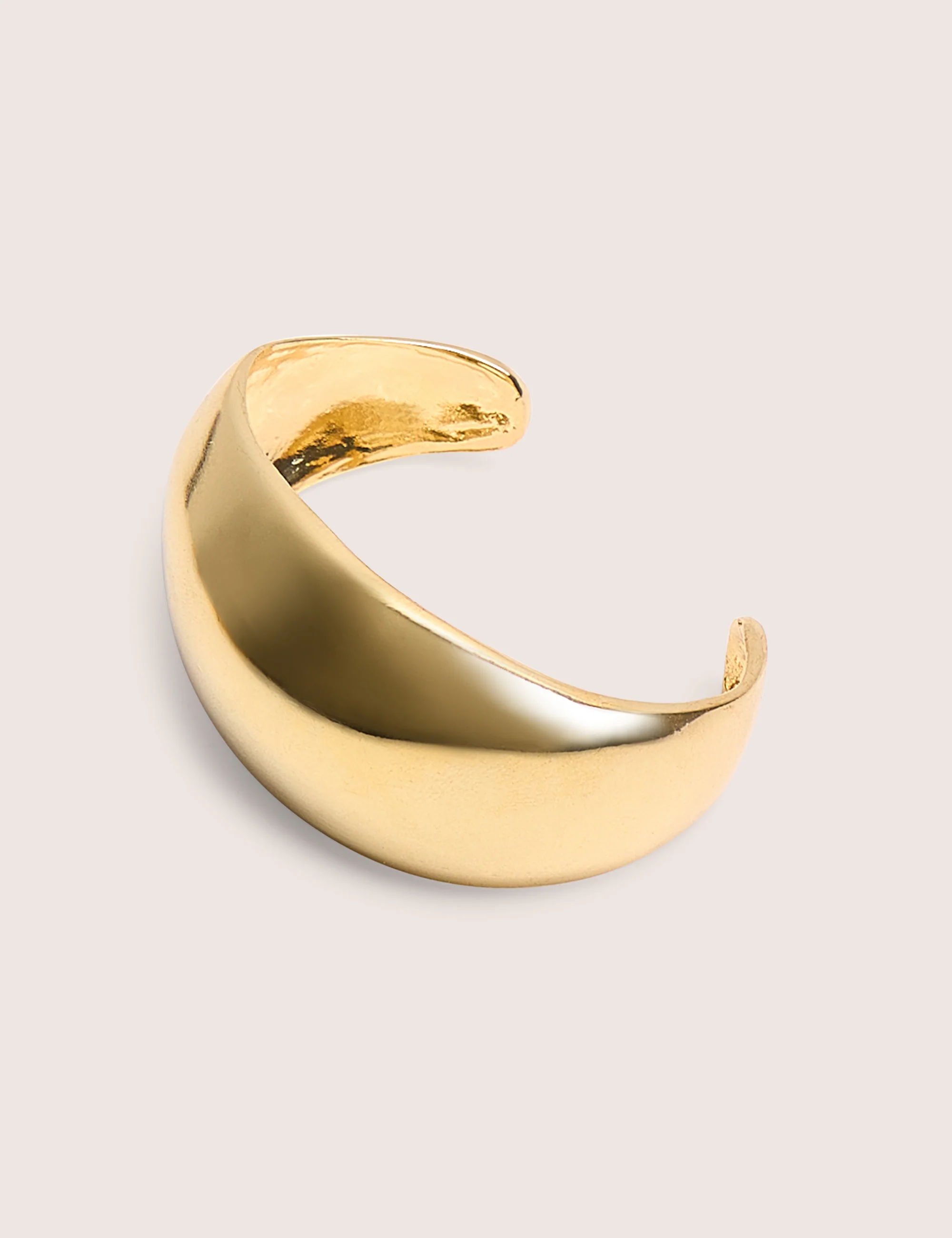 Thick Single Cuff Bracelet Gold - Image 2