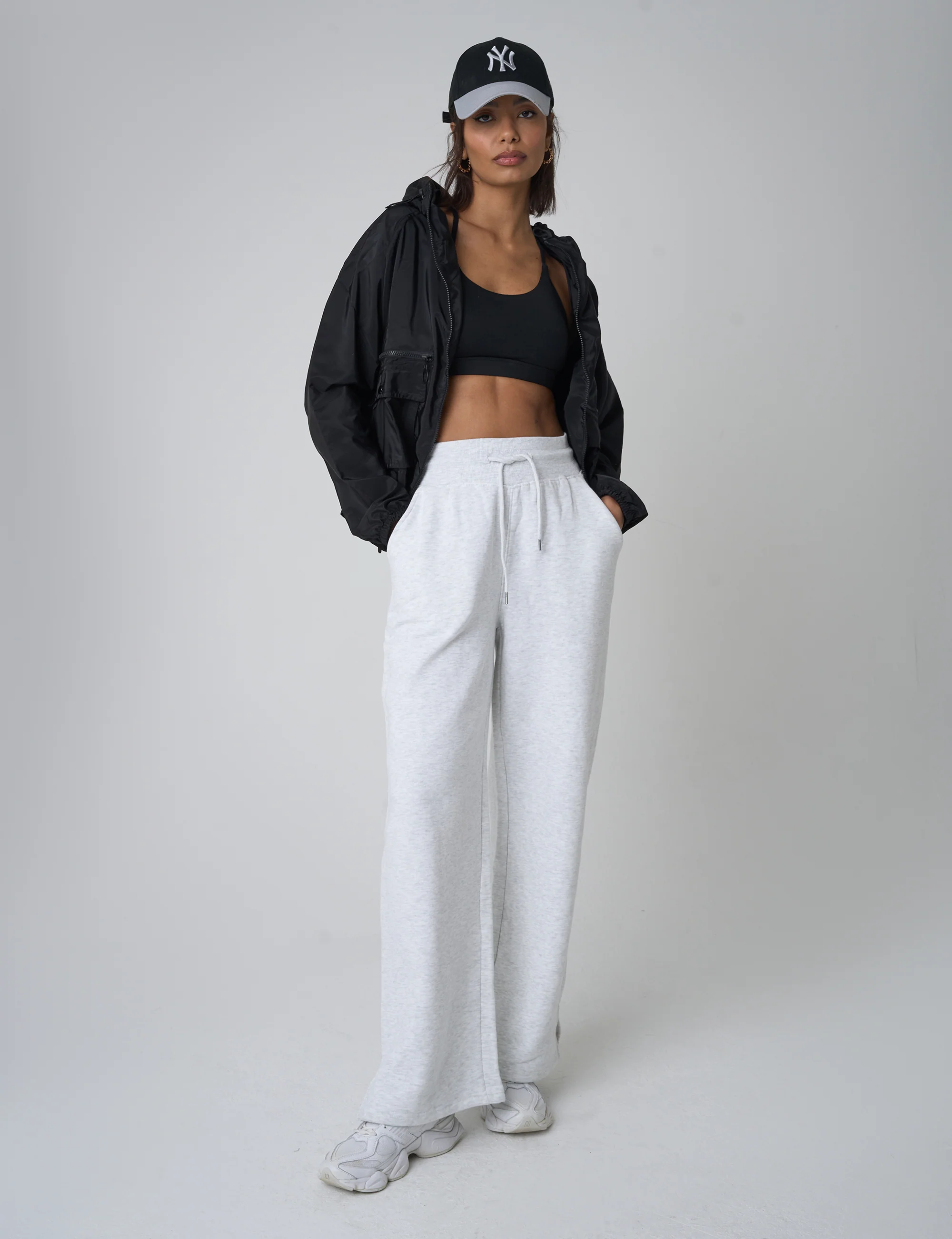 Tie Waist Detail Windbreaker Black - Image 4