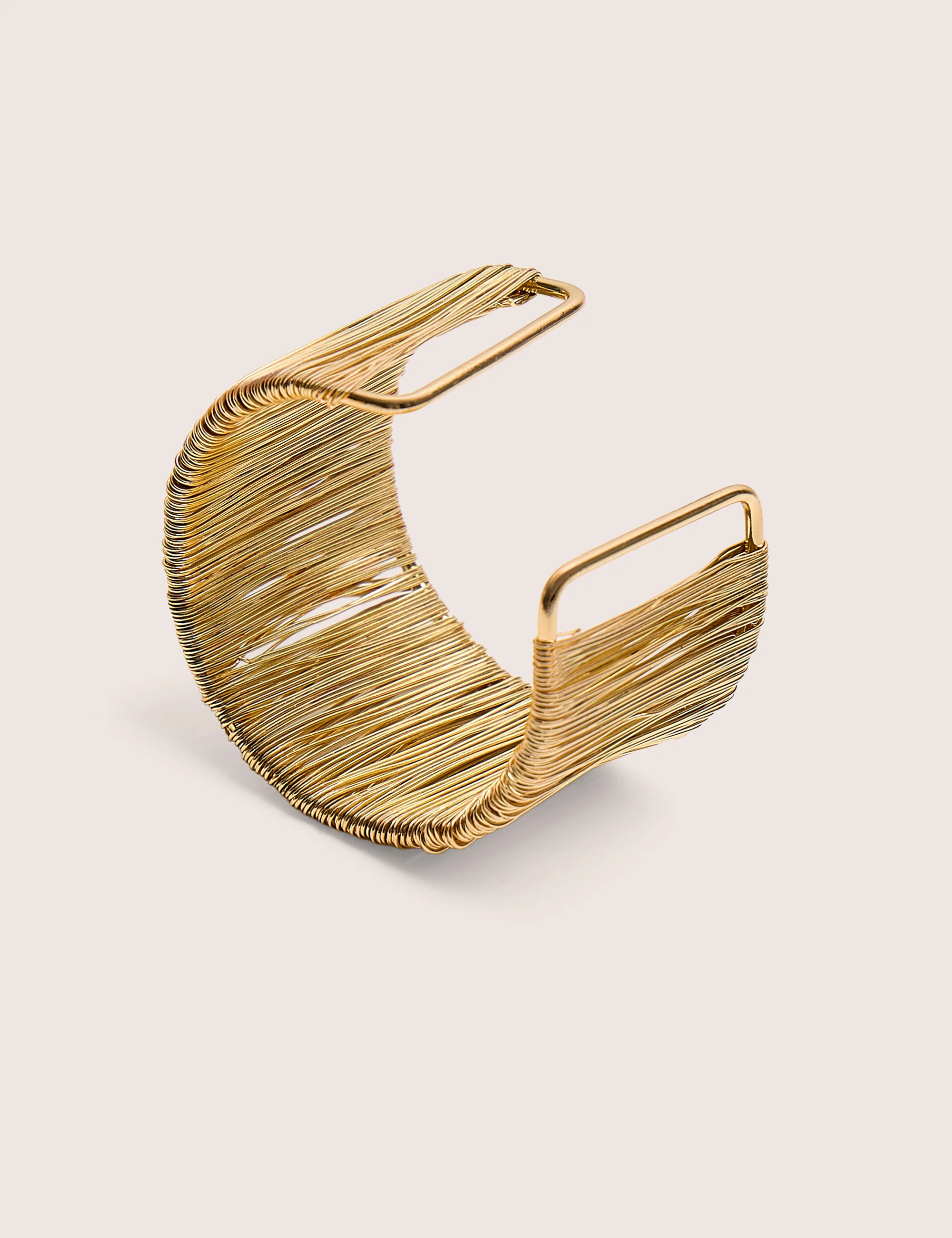 Wire Detail Open Cuff Bracelet Gold - Image 2